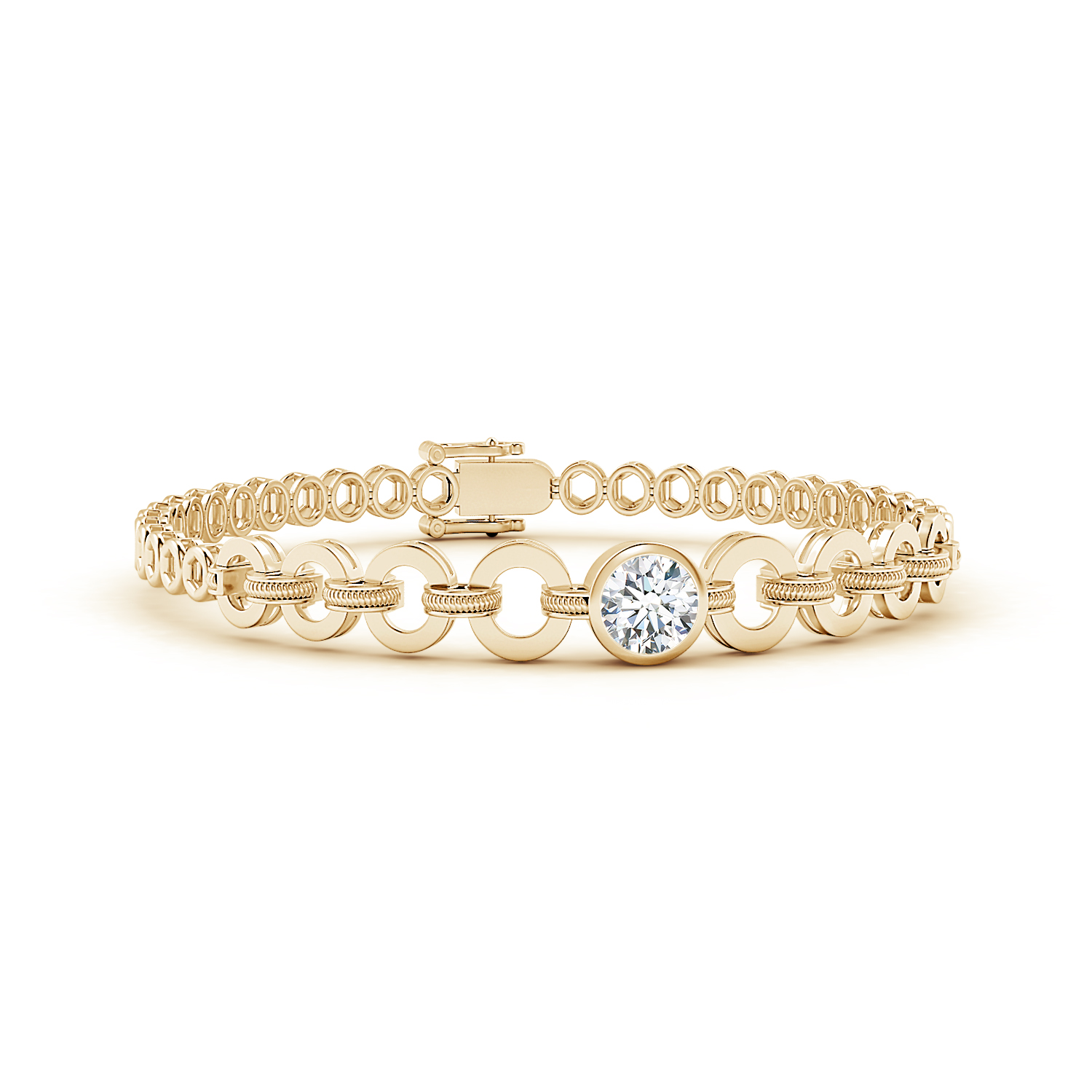 Round Diamond (Heera) Halo Bracelet