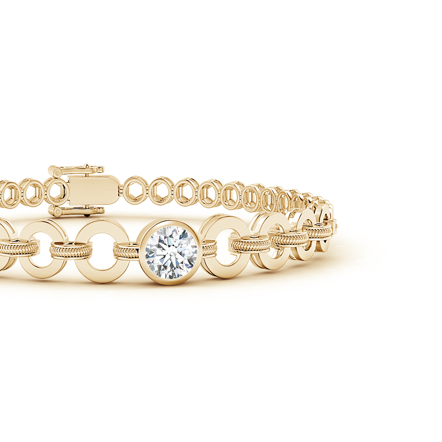 Round Diamond (Heera) Halo Bracelet