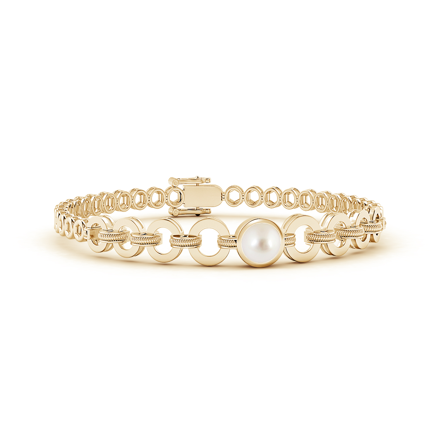 Round Pearl (Moti) Halo Bracelet
