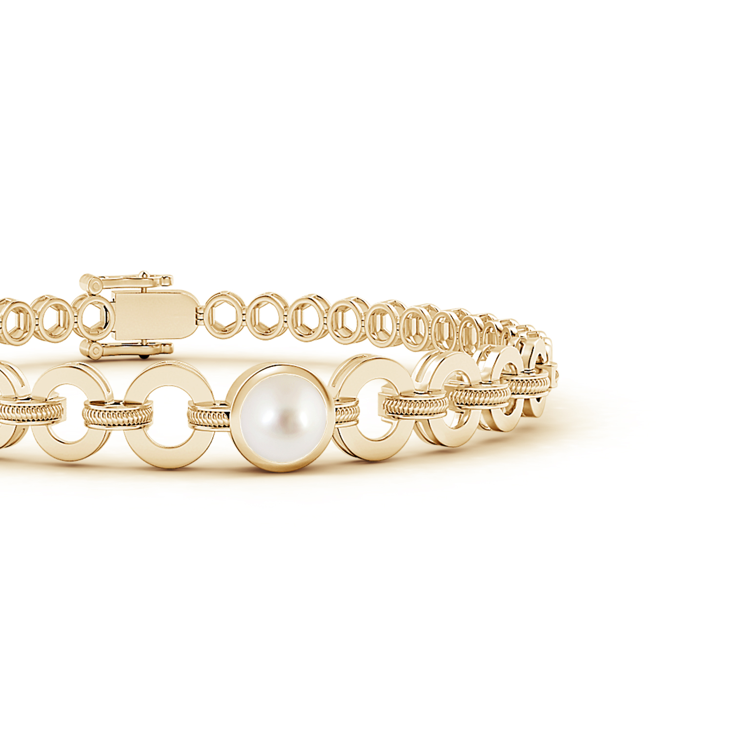 Round Pearl (Moti) Halo Bracelet