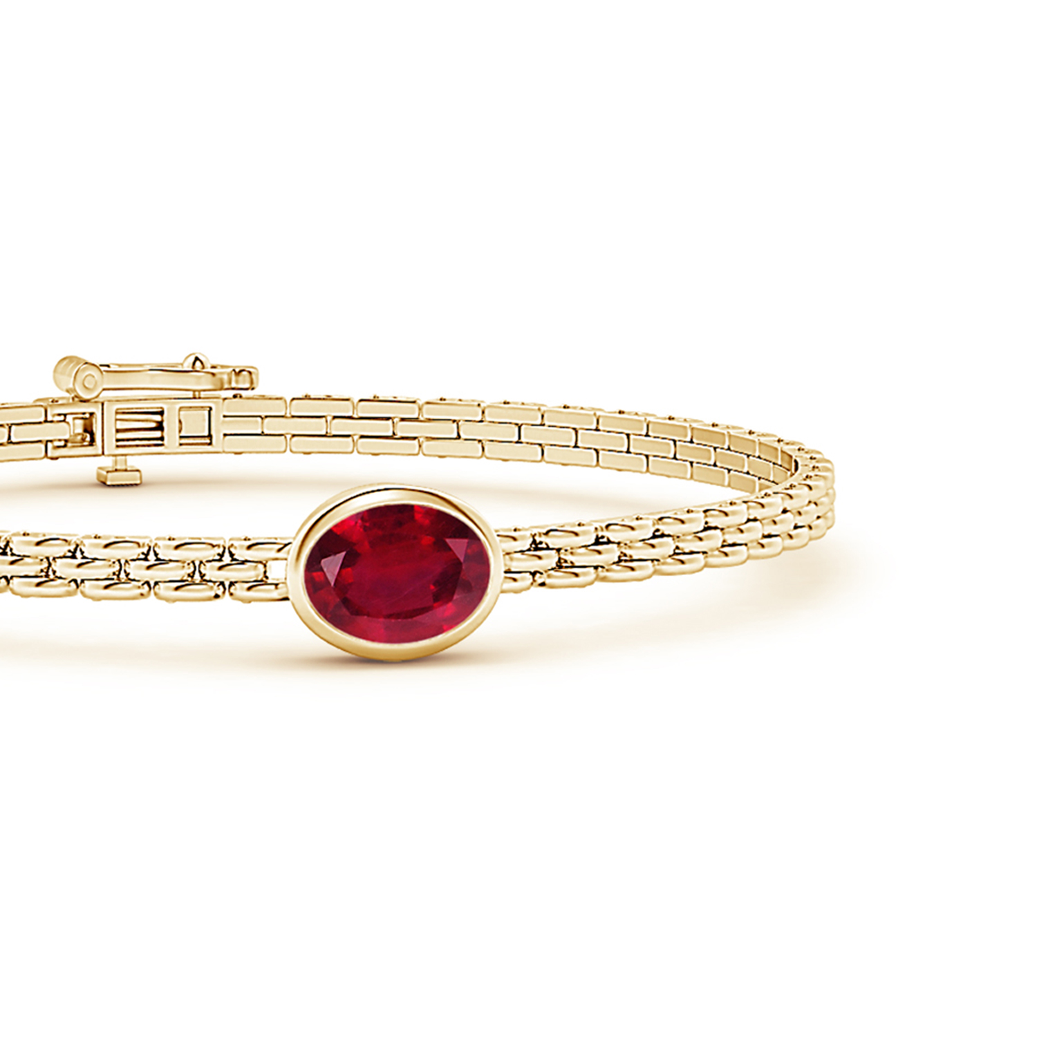 Oval Ruby (Manik) Link Bracelet