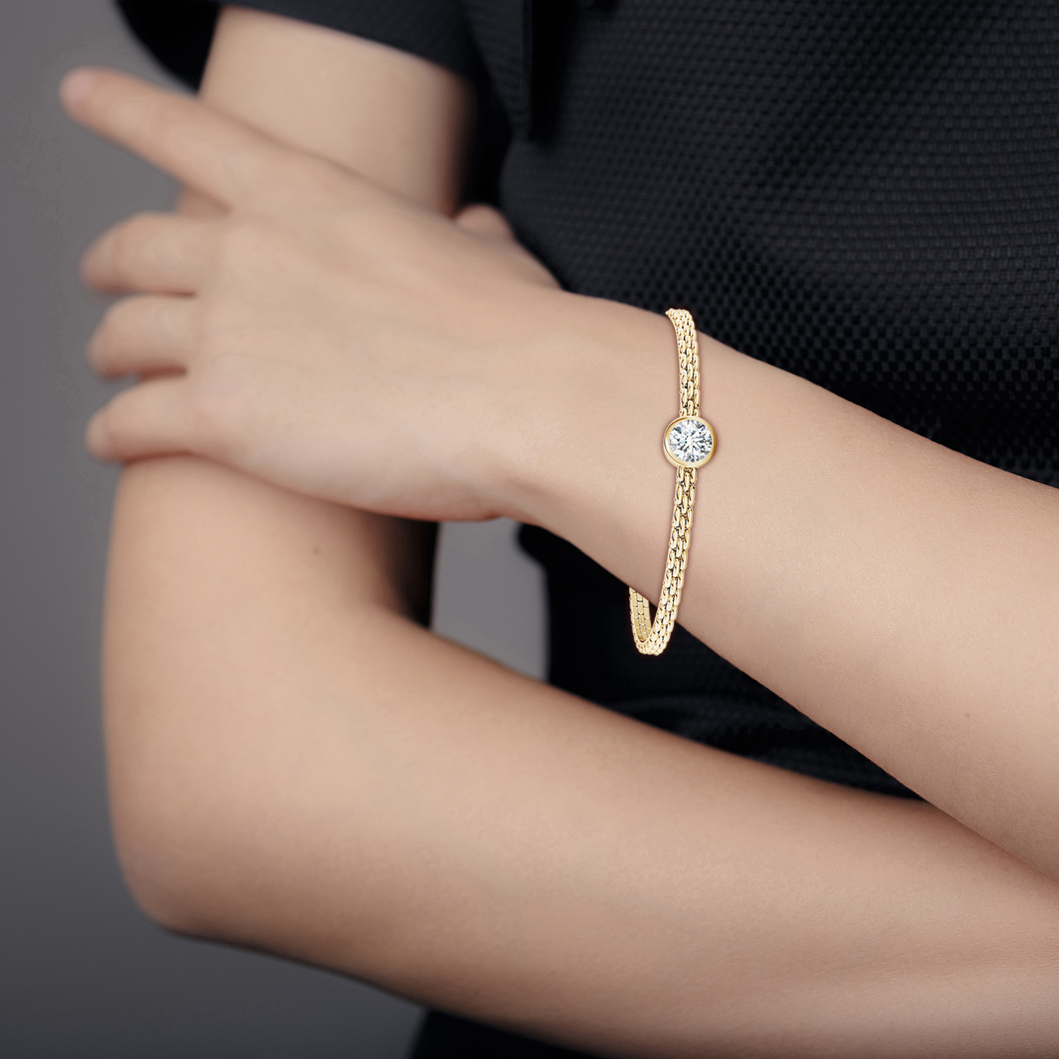 Round Diamond (Heera) Link Bracelet