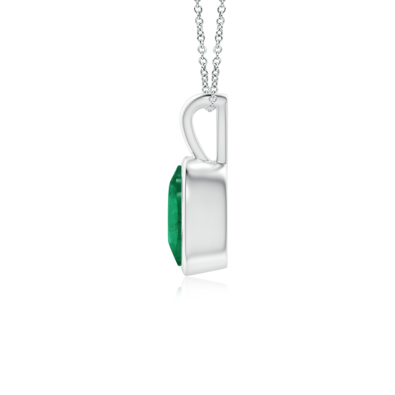 V-Bale Oval Emerald (Panna) Solitaire Pendant