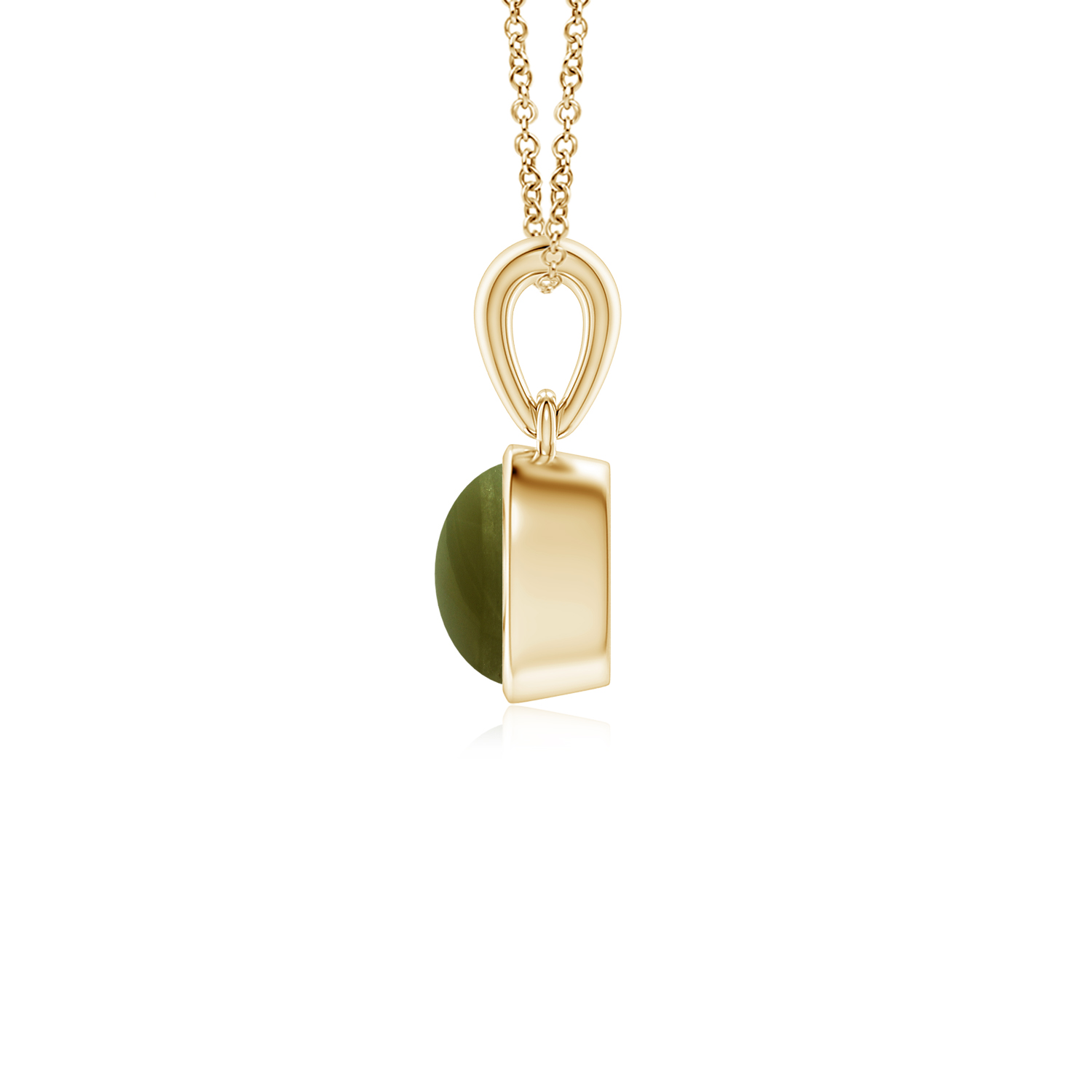 Oval Shaped Cats Eye (Lahsuniya) Solitaire Pendant