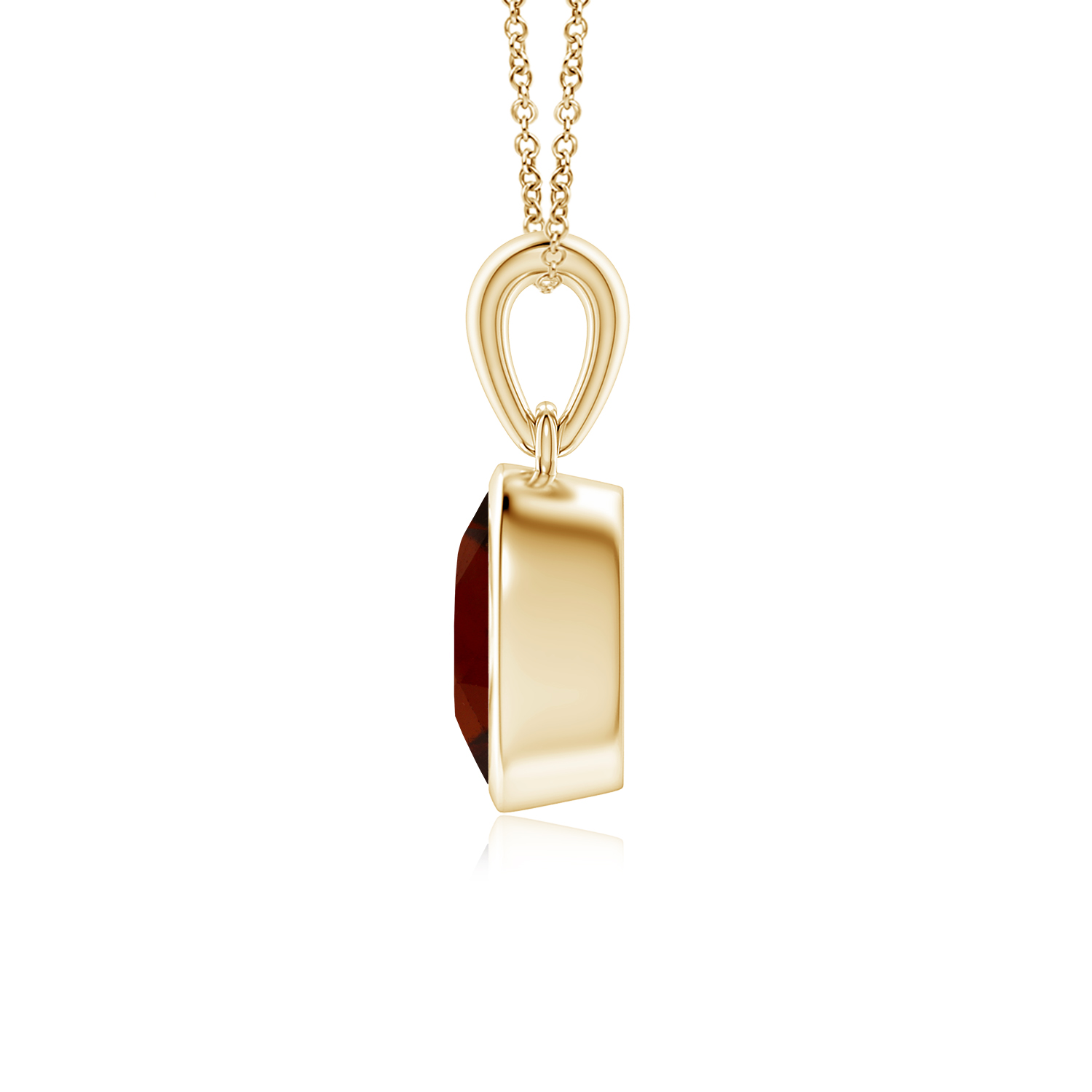 Oval Shaped Hessonite (Gomed) Solitaire Pendant