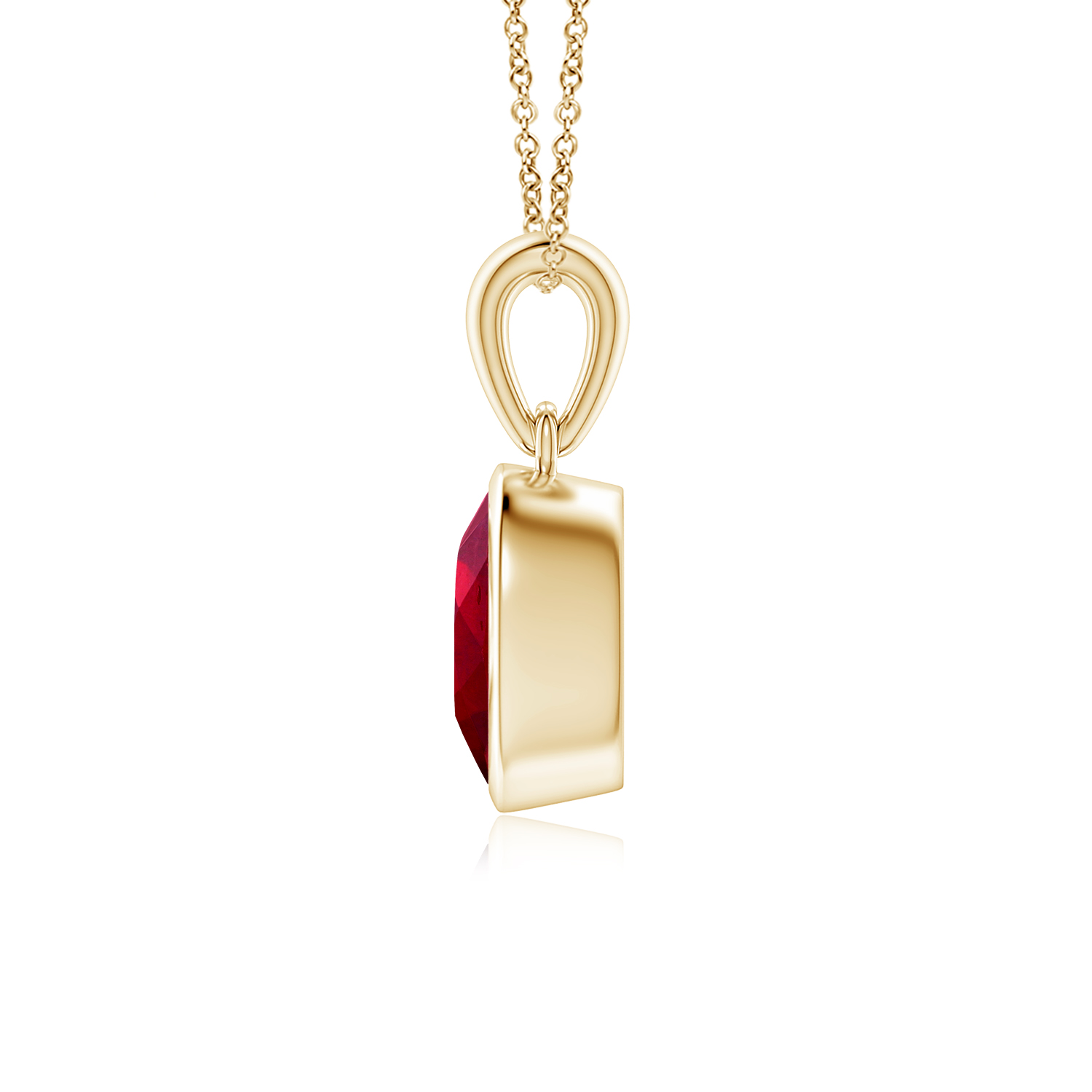 Oval Shaped Ruby (Manik) Solitaire Pendant