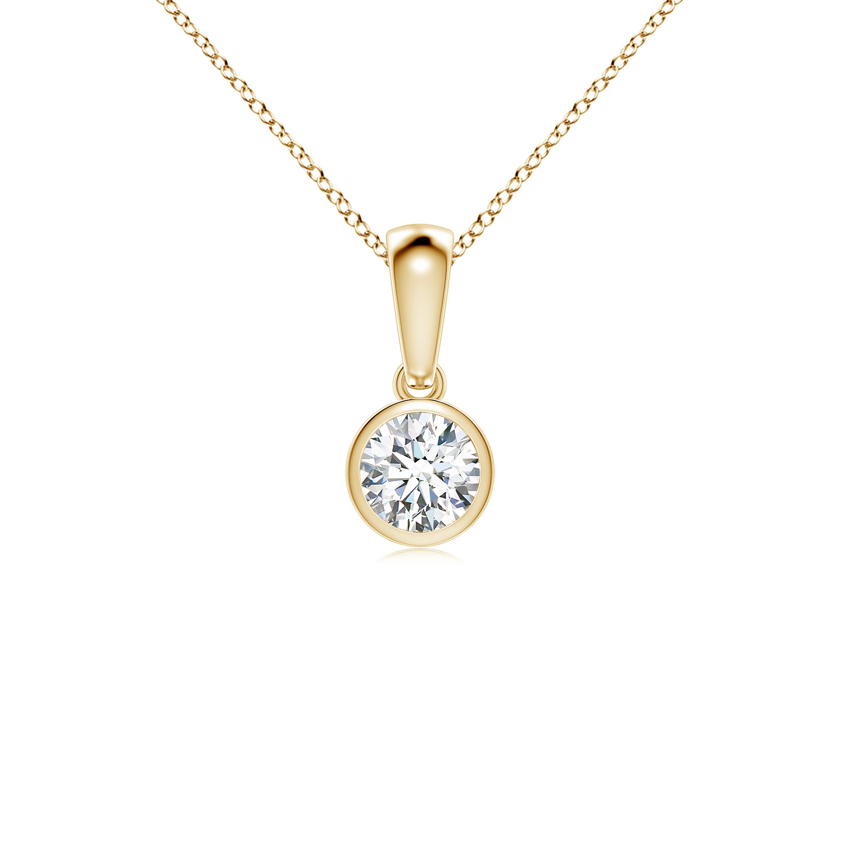 Round Shaped Diamond (Heera) Solitaire Pendant