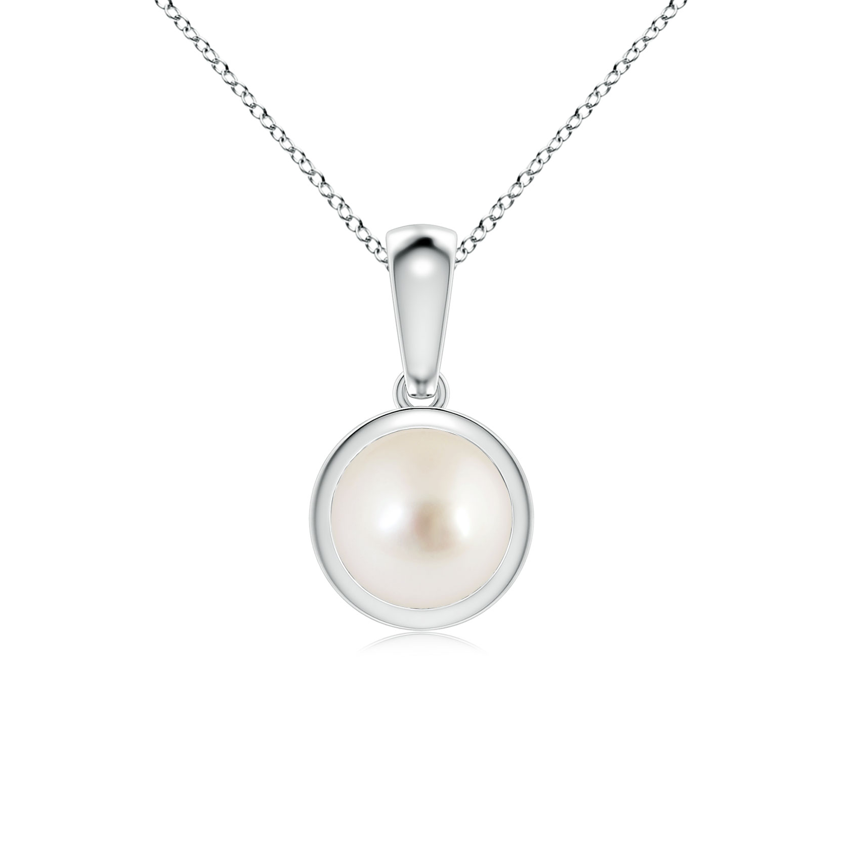Round Shaped South Sea Cultured Pearl (Moti) Solitaire Pendant
