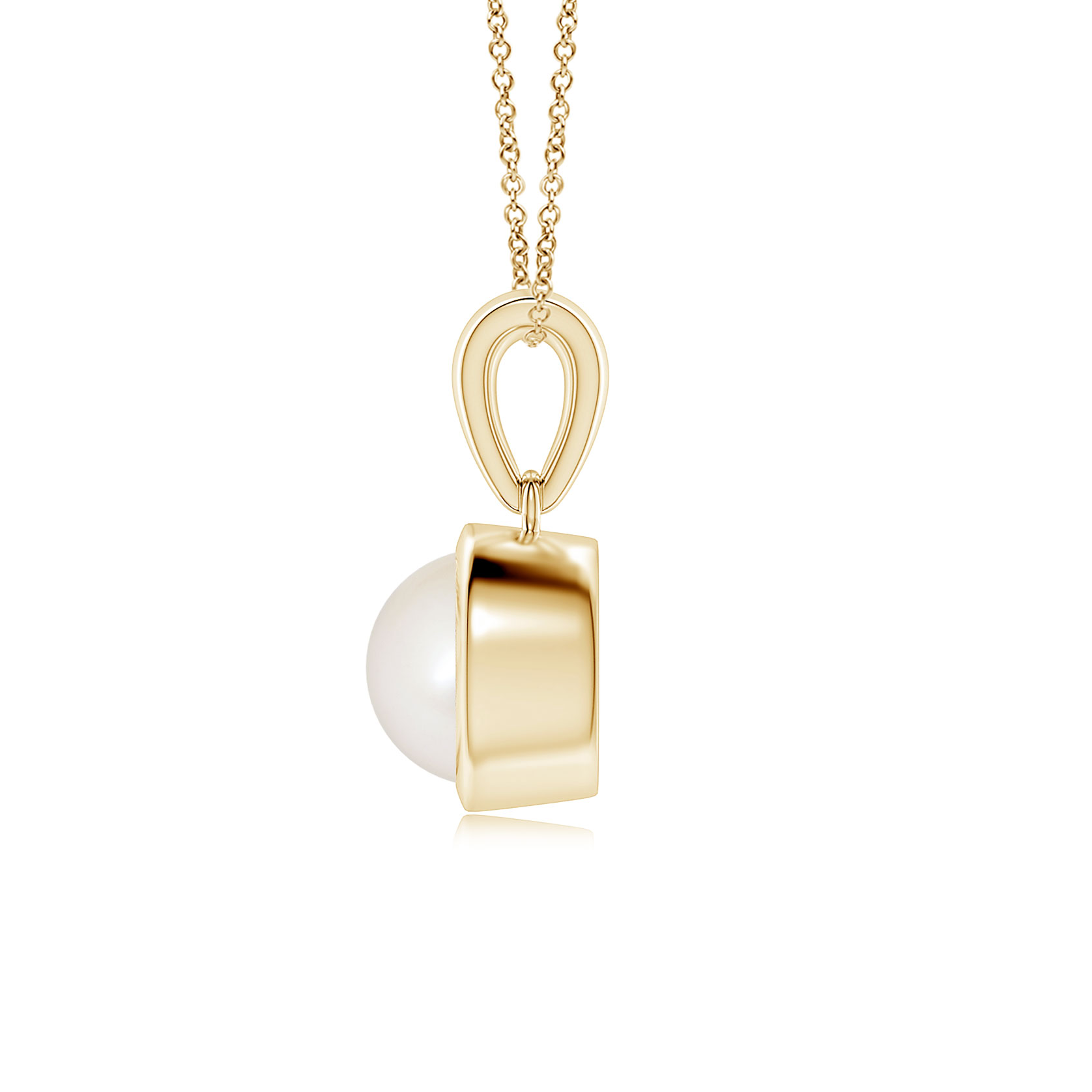 Round Shaped South Sea Cultured Pearl (Moti) Solitaire Pendant