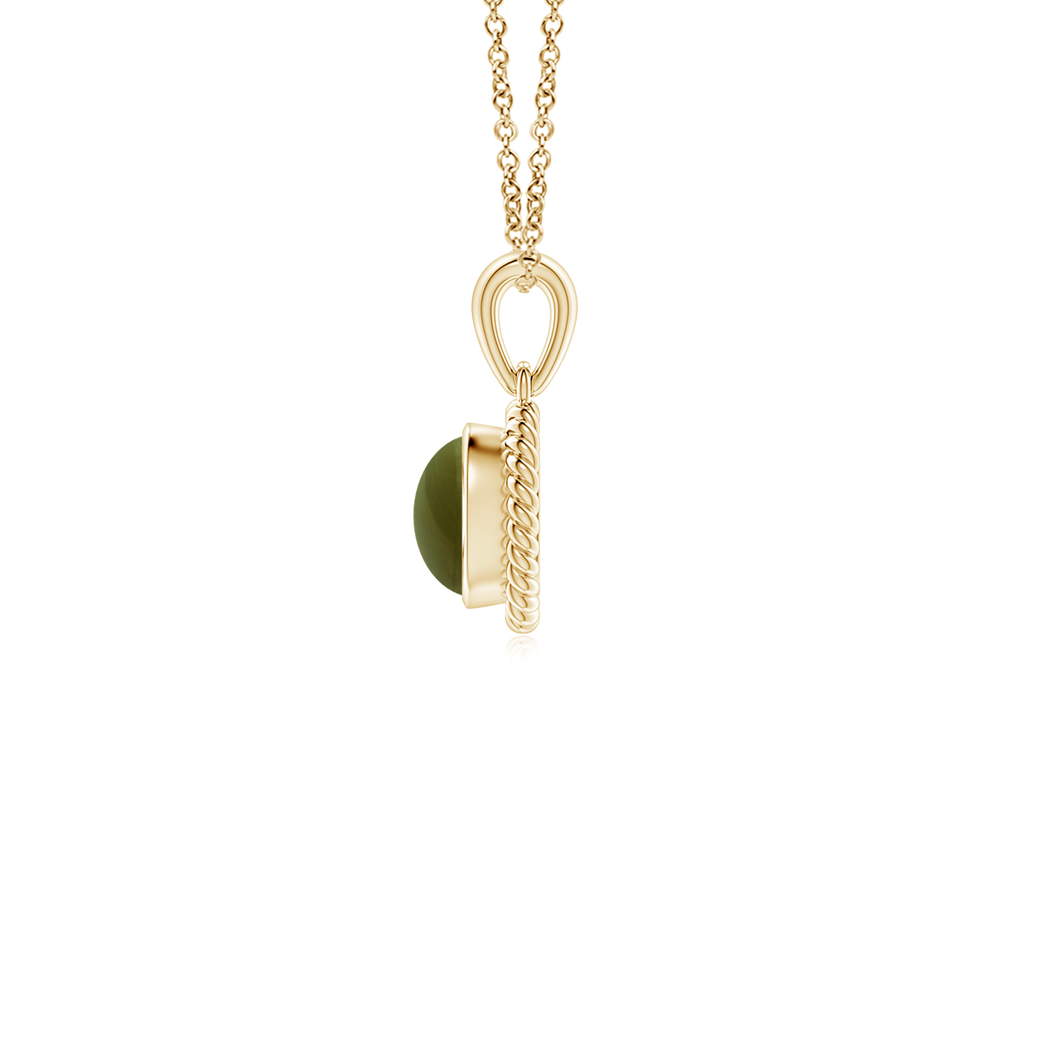 Rope-Framed Claw-Set Cats Eye (Lahsuniya) Solitaire Pendant
