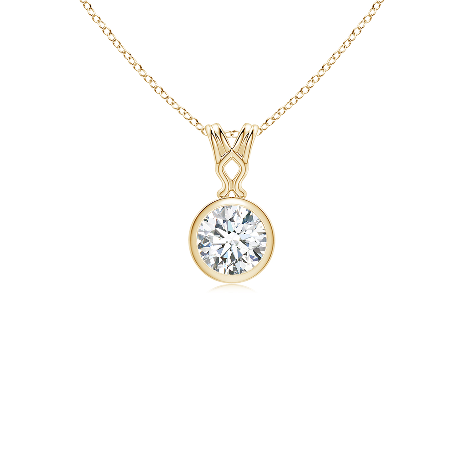  Vintage Inspired Solitaire Round Diamond (Heera) Pendant