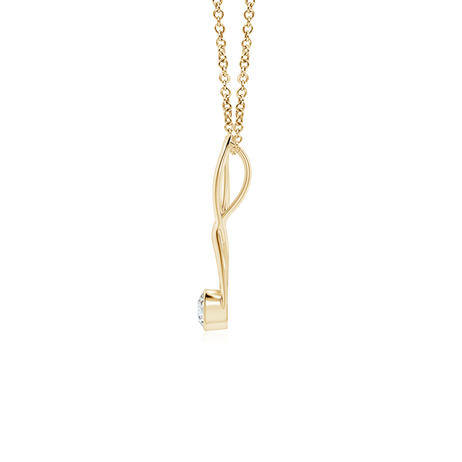 Round Diamond (Heera) Infinity Twist Pendant