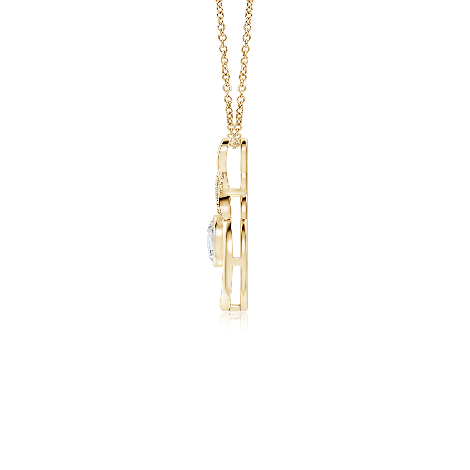 Diamond (Heera) Infinity Pendant with Diamond 'X' Motif