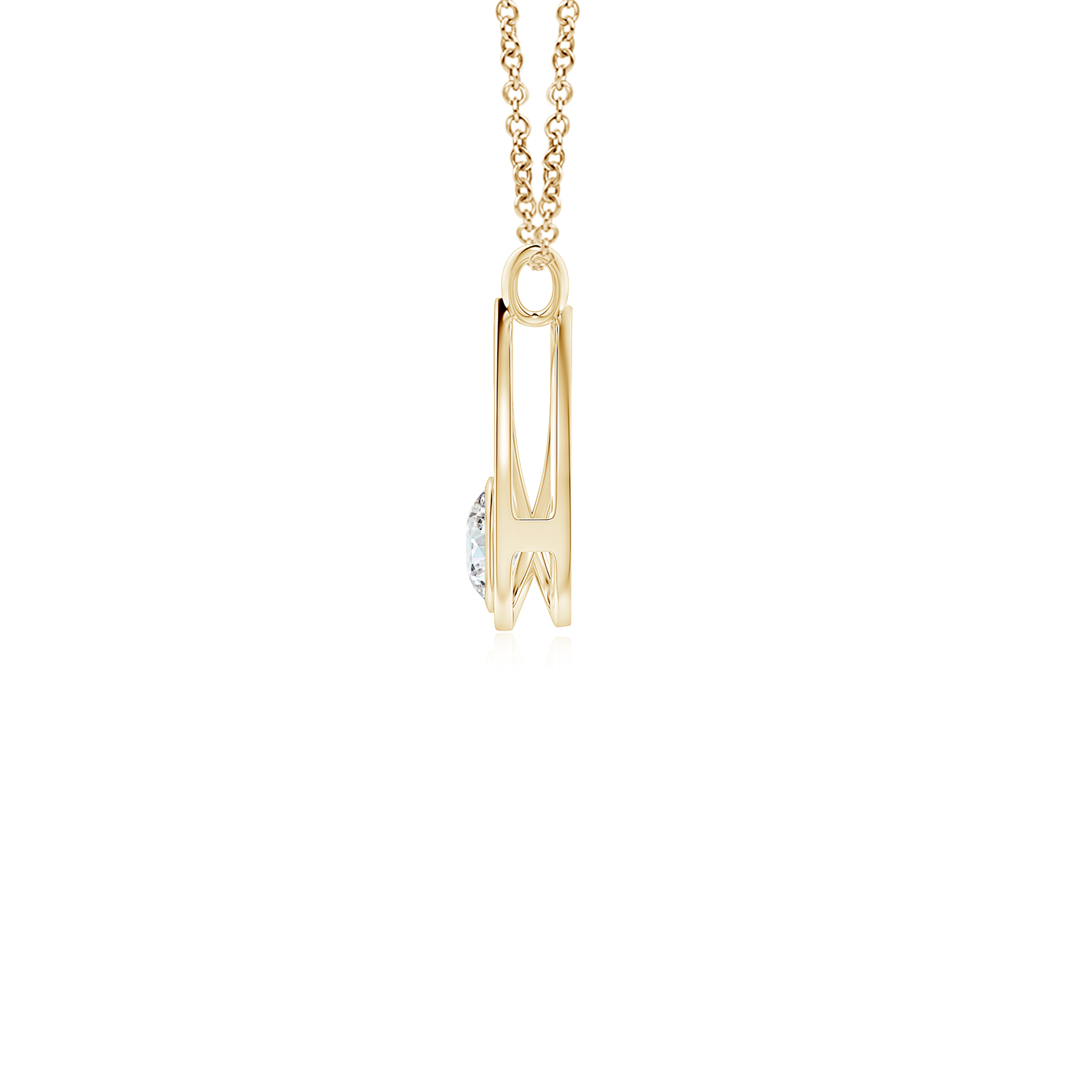 Solitaire Diamond (Heera) V-Bale Drop Pendant