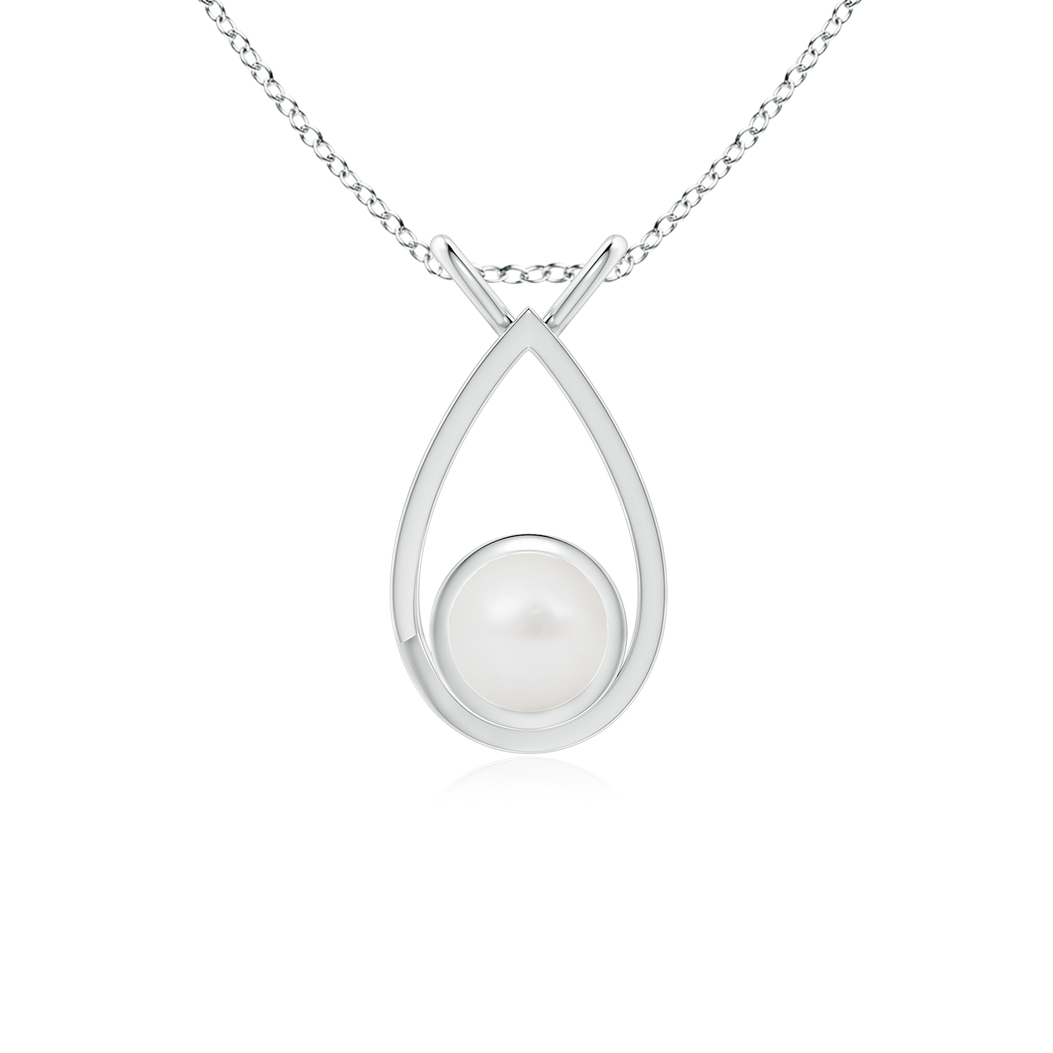 Solitaire South Sea Cultured Pearl (Moti) V-Bale Drop Pendant