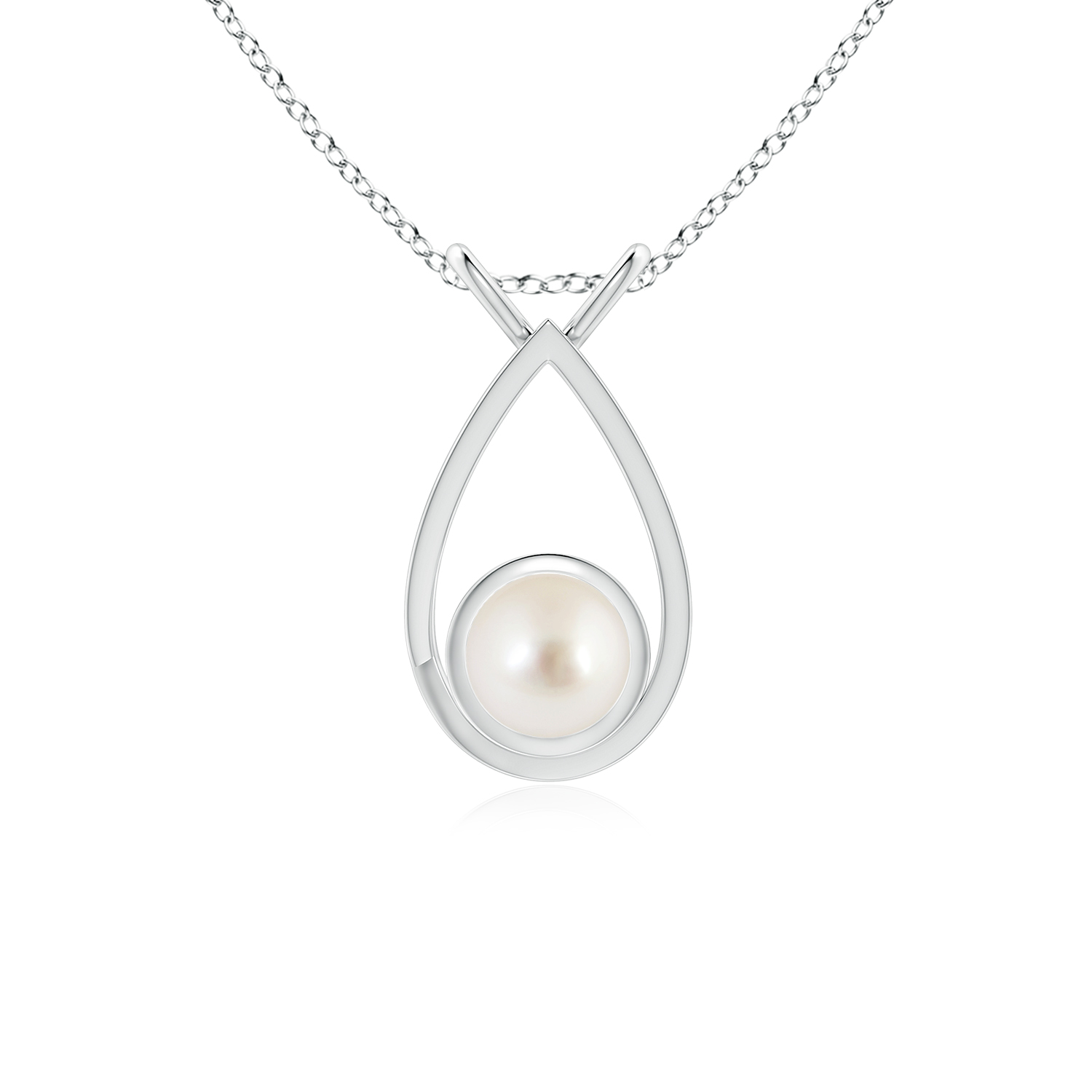 Solitaire South Sea Cultured Pearl (Moti) V-Bale Drop Pendant