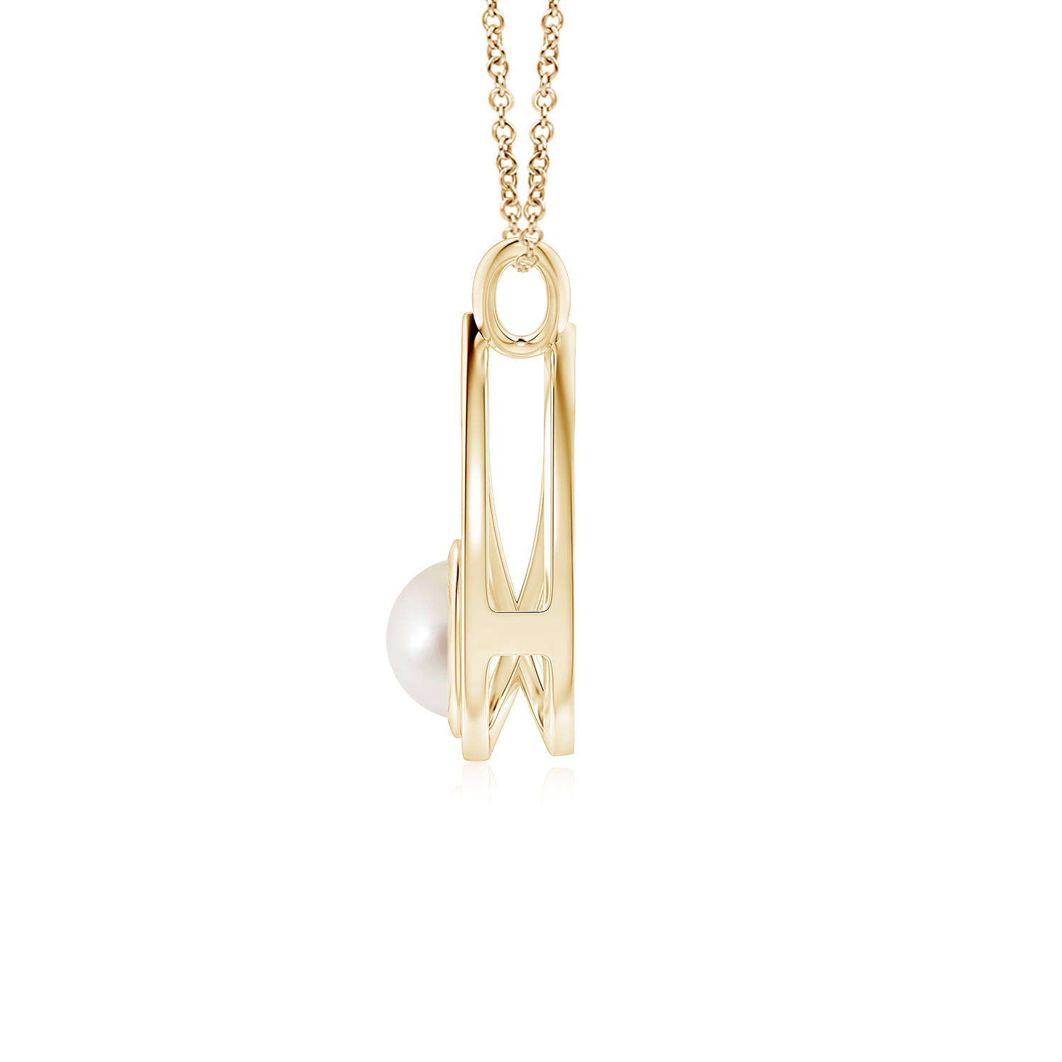 Solitaire South Sea Cultured Pearl (Moti) V-Bale Drop Pendant