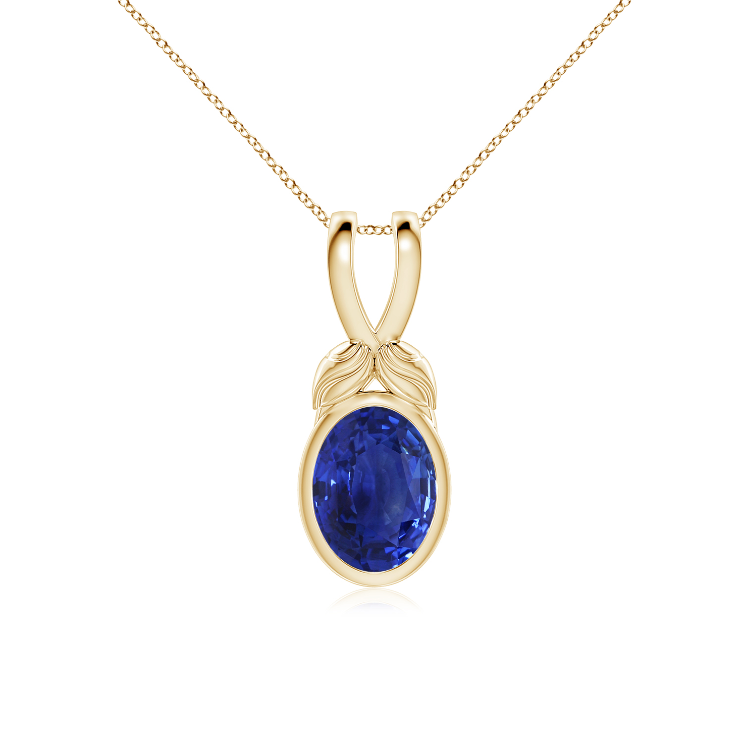 Nature Inspired Blue Sapphire (Neelam) Pendant