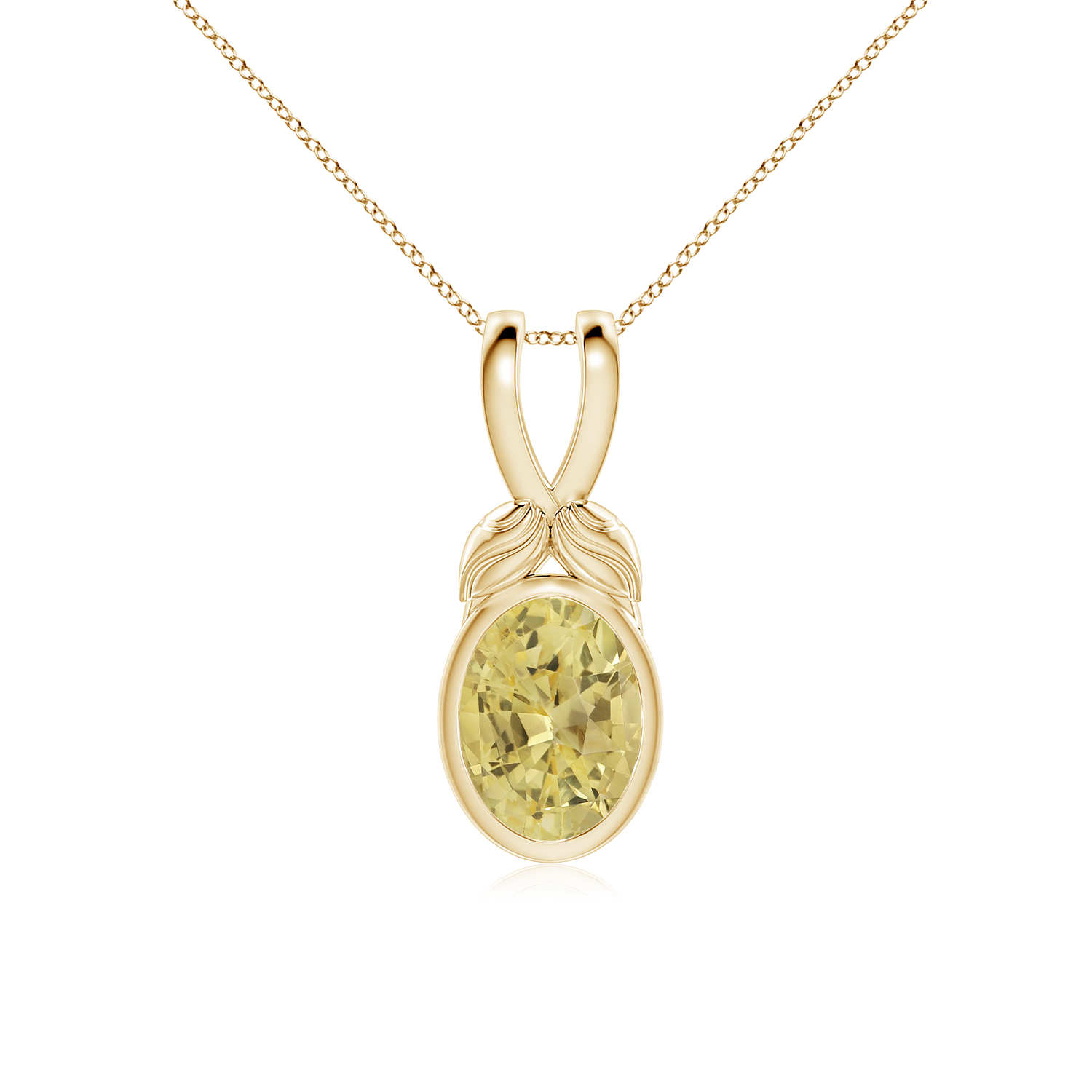 Nature Inspired Yellow Sapphire (Pukhraj) Pendant