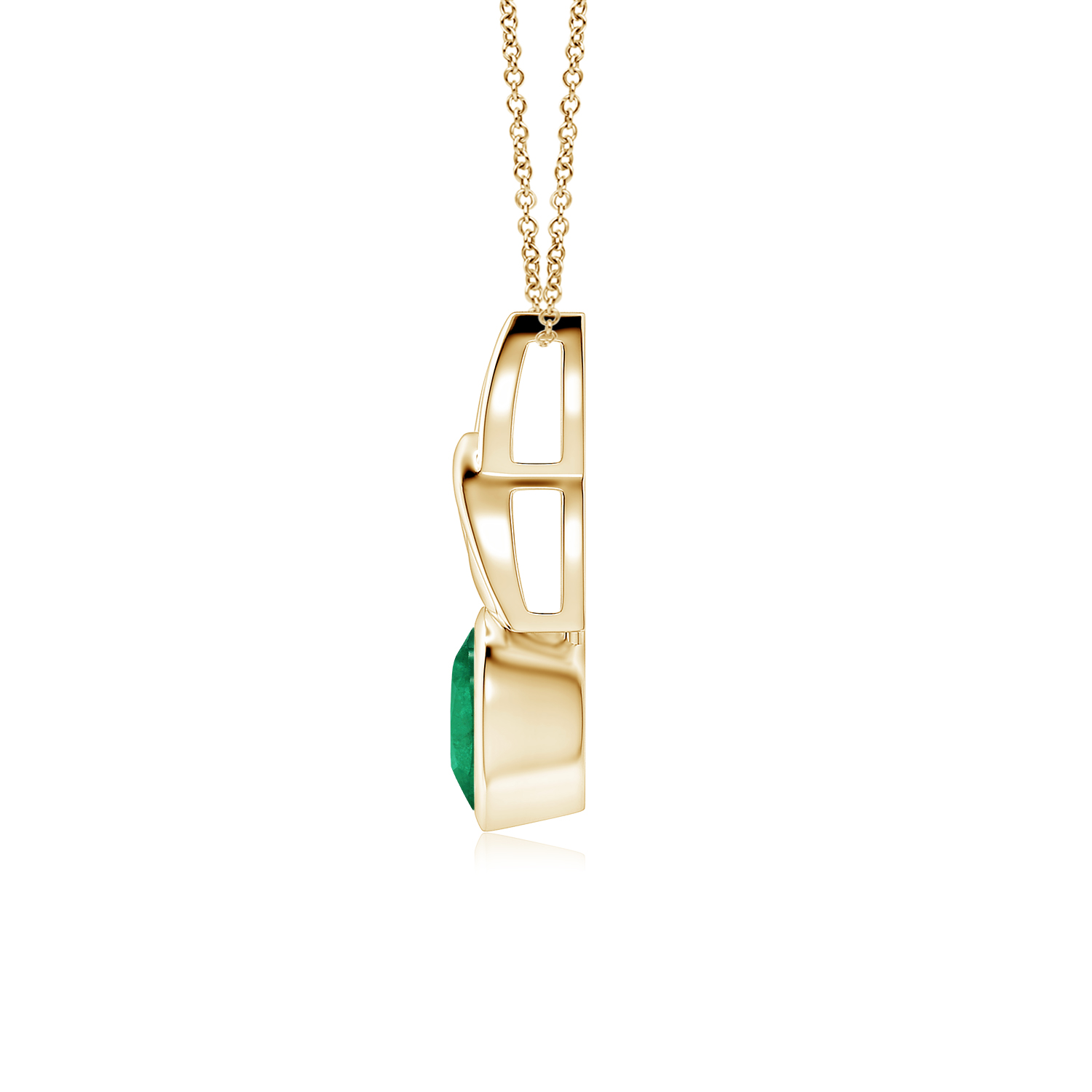 Emerald (Panna) Celtic Trinity Knot pendant