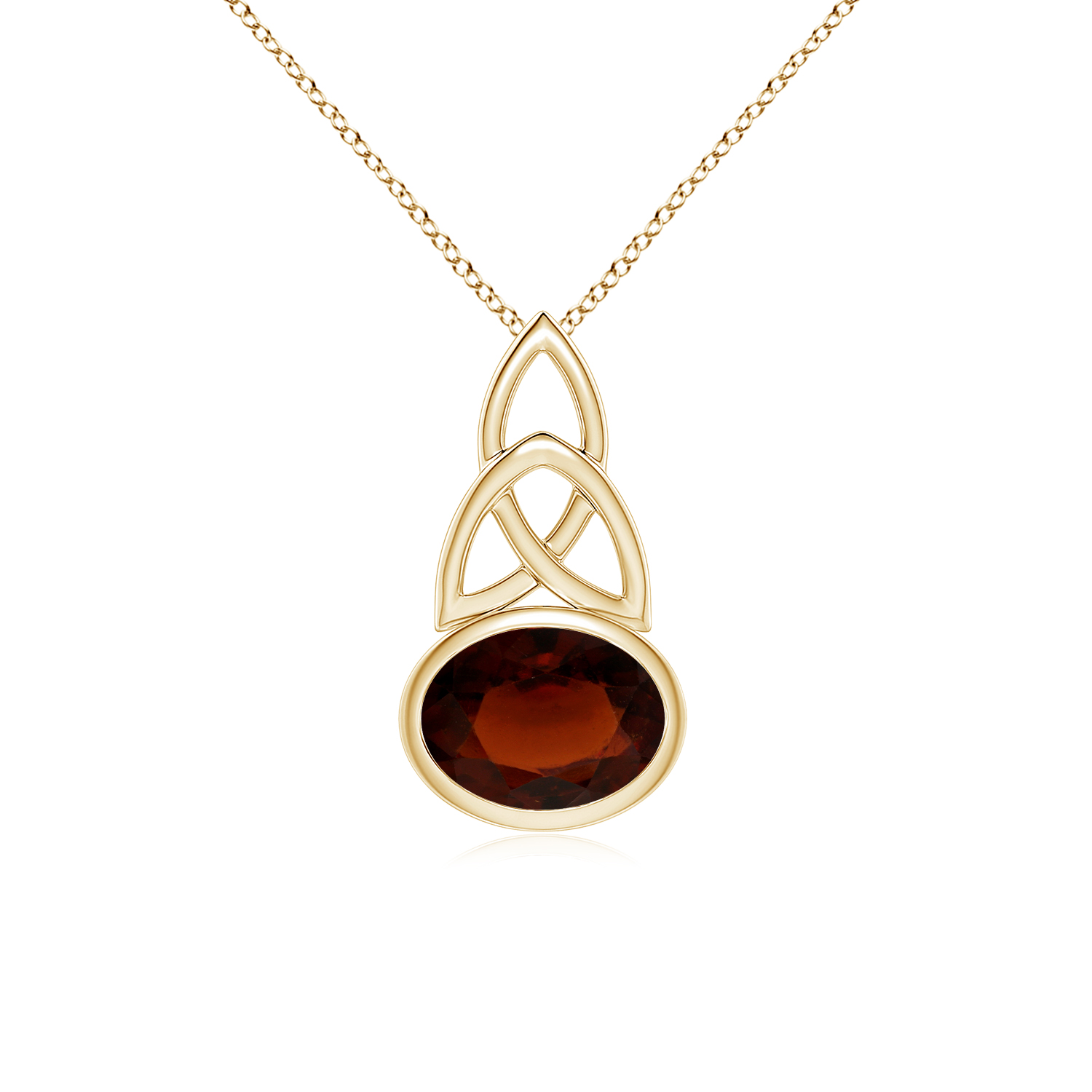 Hessonite (Gomed) Celtic Trinity Knot pendant