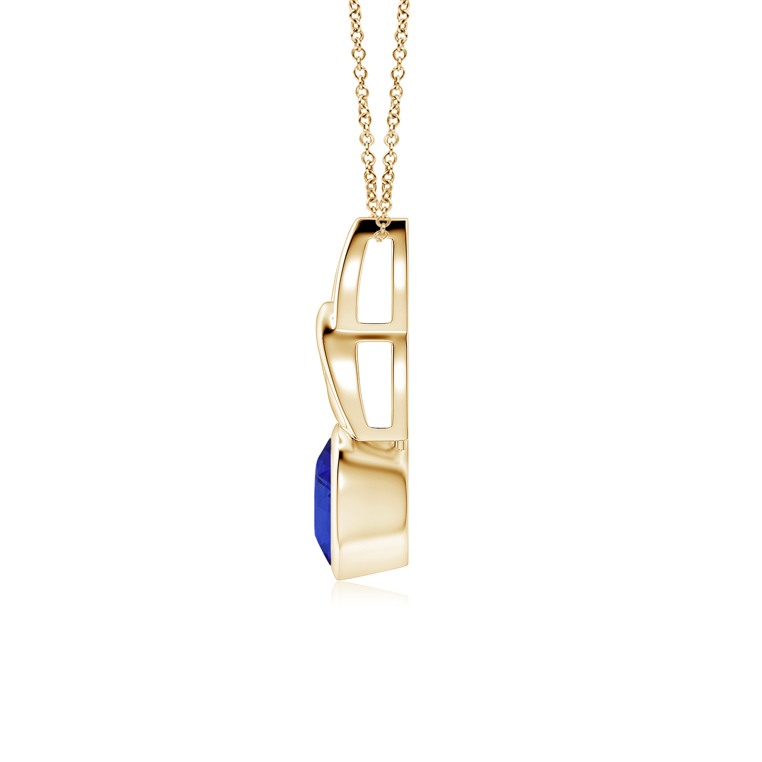 Blue Sapphire (Neelam) Celtic Trinity Knot pendant