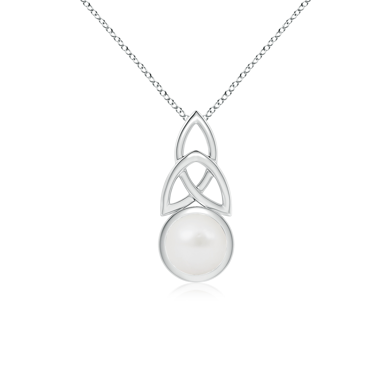 South Sea Cultured Pearl (Moti) Celtic Trinity Knot pendant