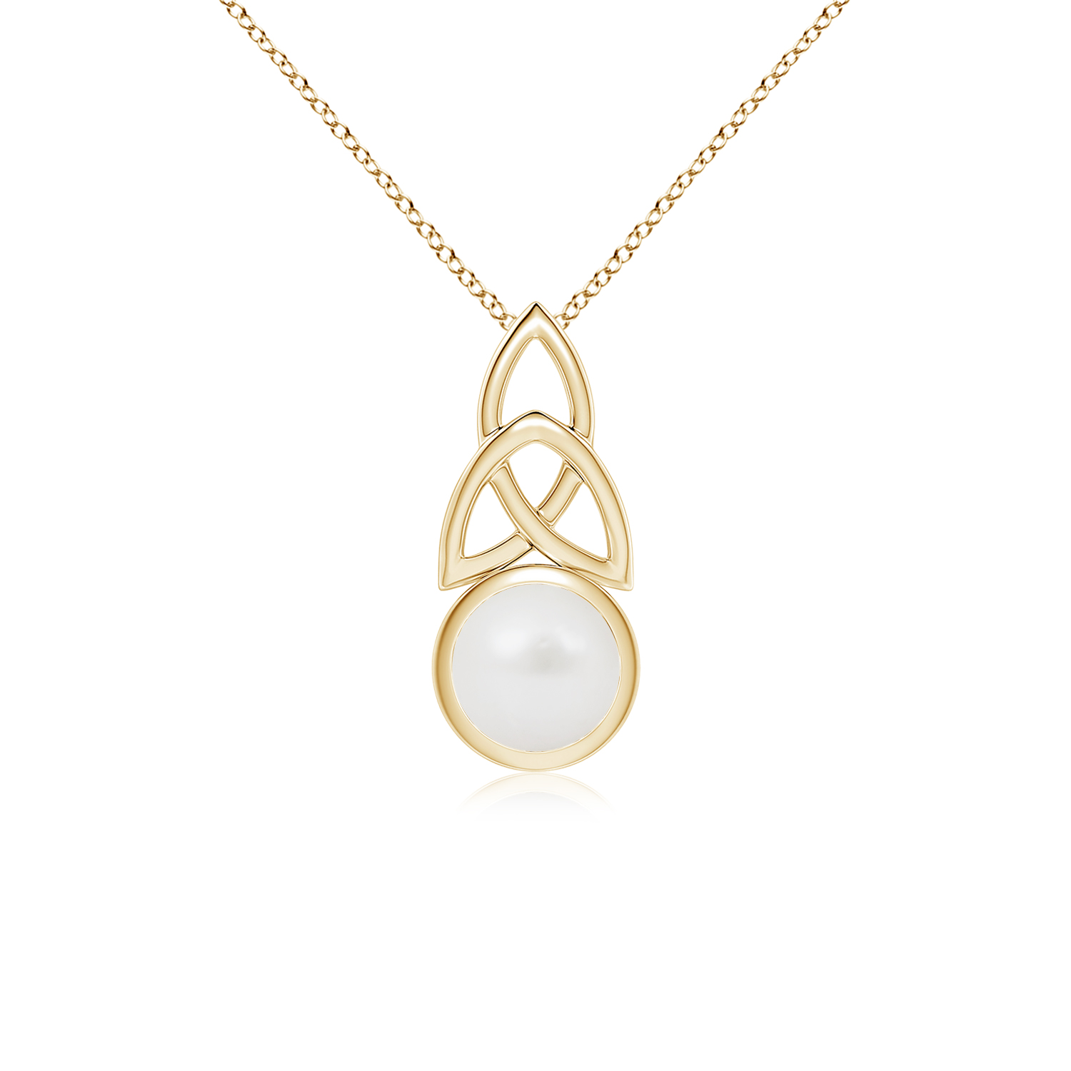 South Sea Cultured Pearl (Moti) Celtic Trinity Knot pendant
