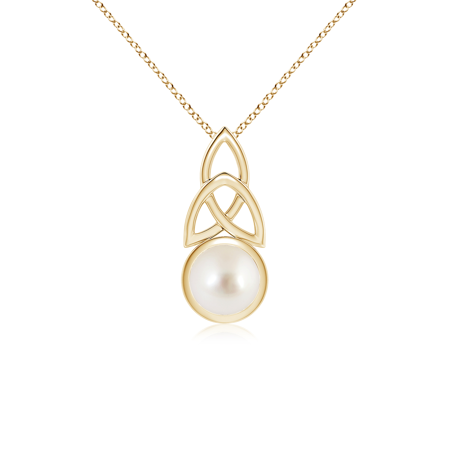 South Sea Cultured Pearl (Moti) Celtic Trinity Knot pendant