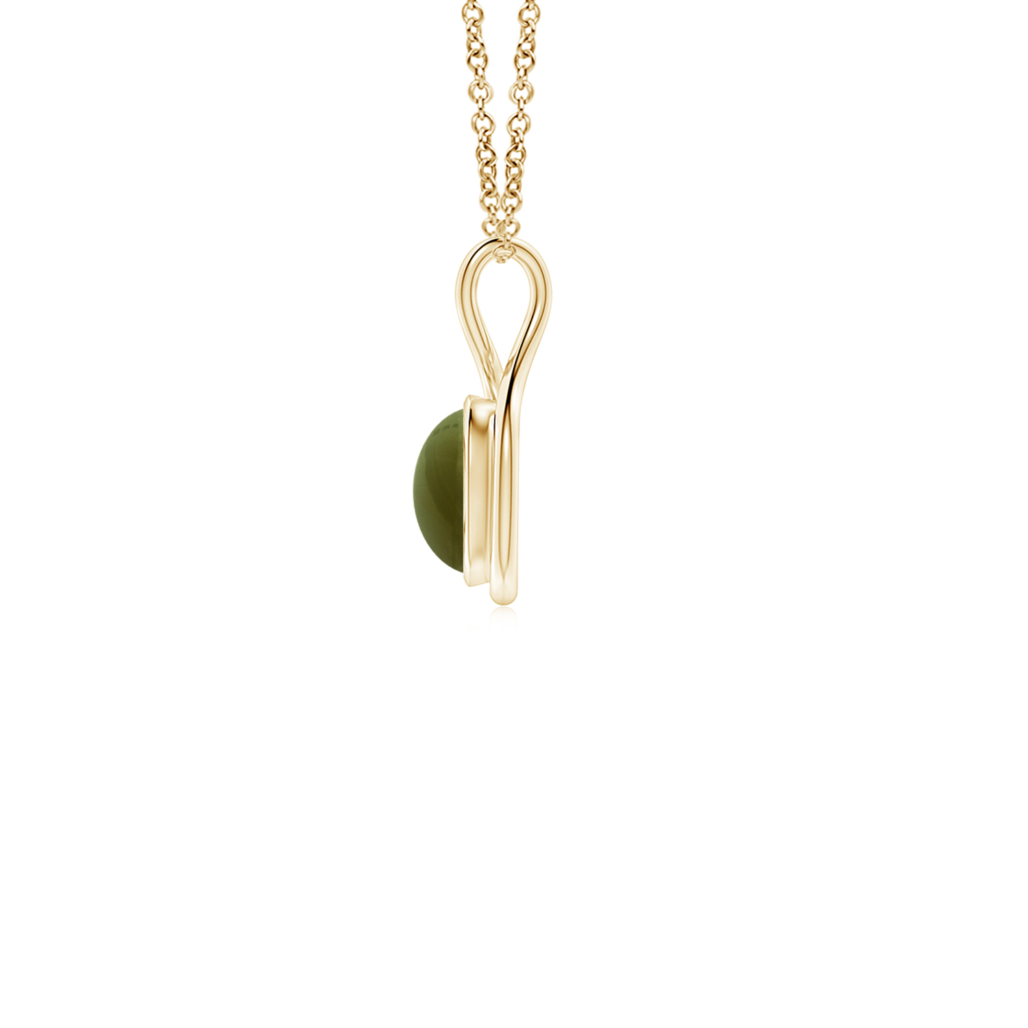 Solitaire Cats Eye (Lahsuniya) Twist Bale Pendant