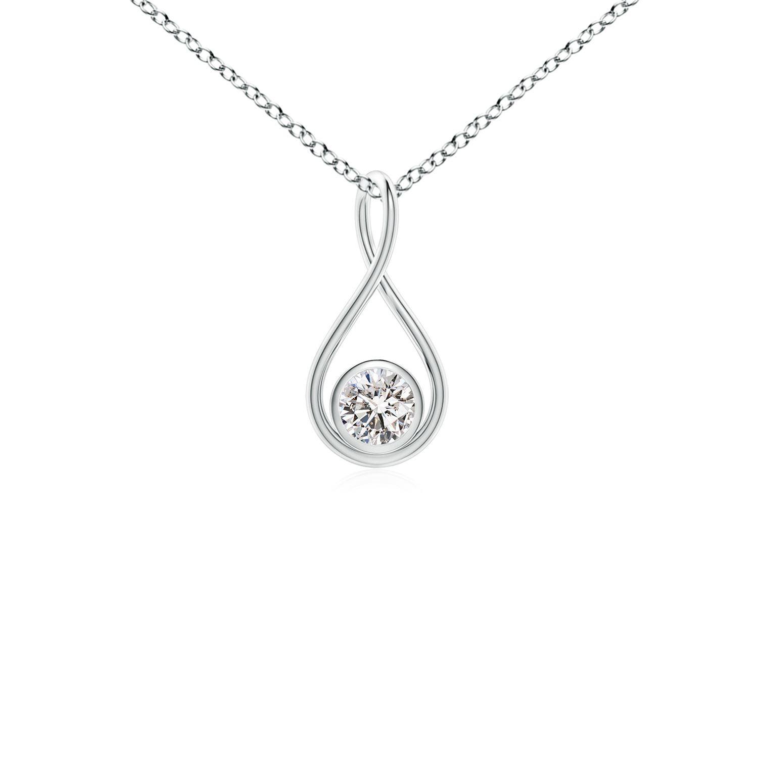 Solitaire Diamond (Heera) Twist Bale Pendant