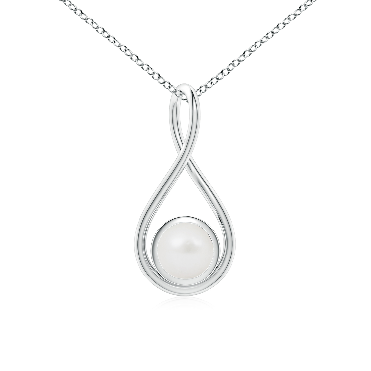 Solitaire South Sea Cultured Pearl (Moti) Twist Bale Pendant