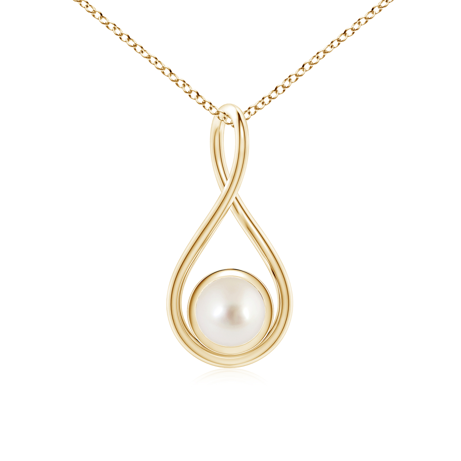 Solitaire South Sea Cultured Pearl (Moti) Twist Bale Pendant