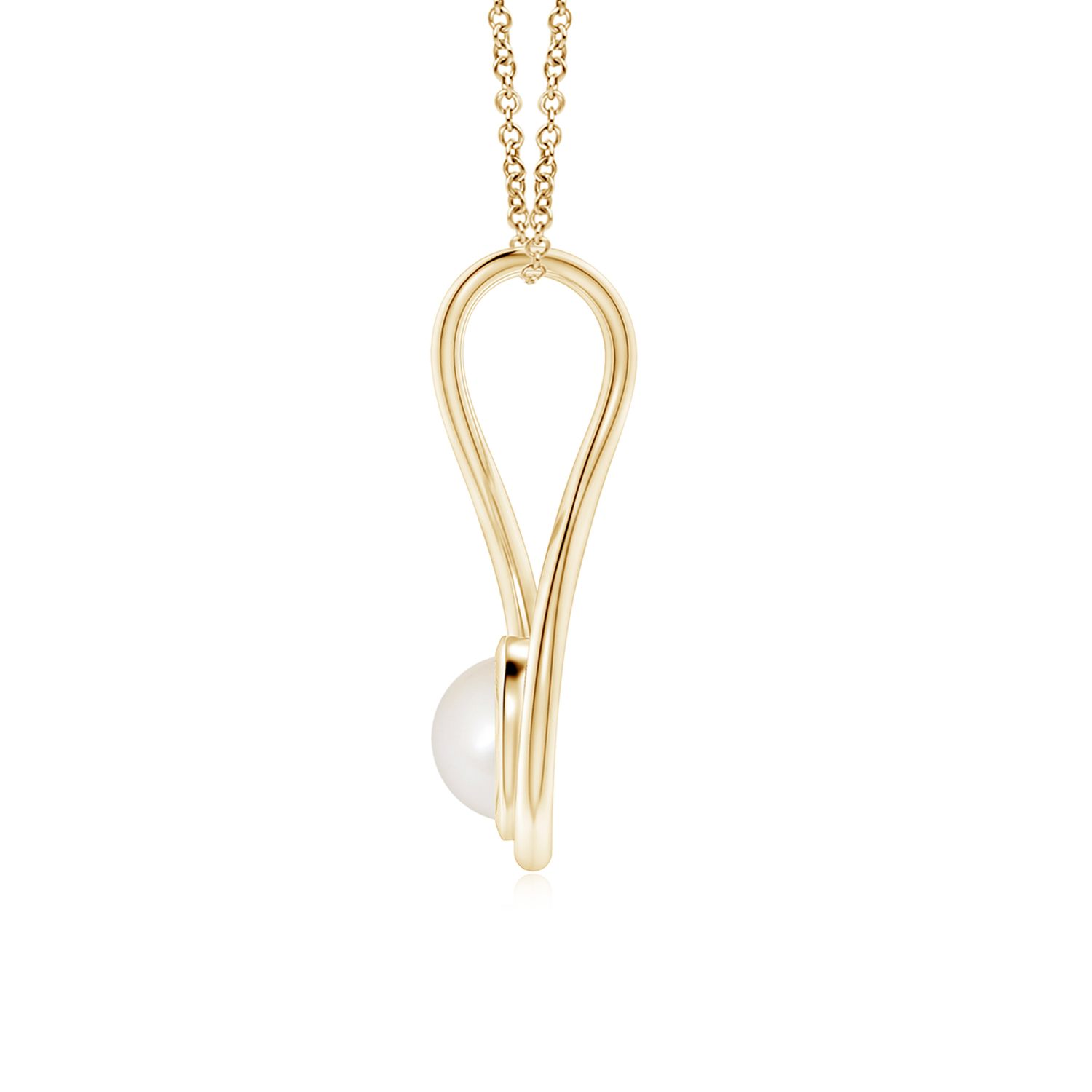 Solitaire South Sea Cultured Pearl (Moti) Twist Bale Pendant