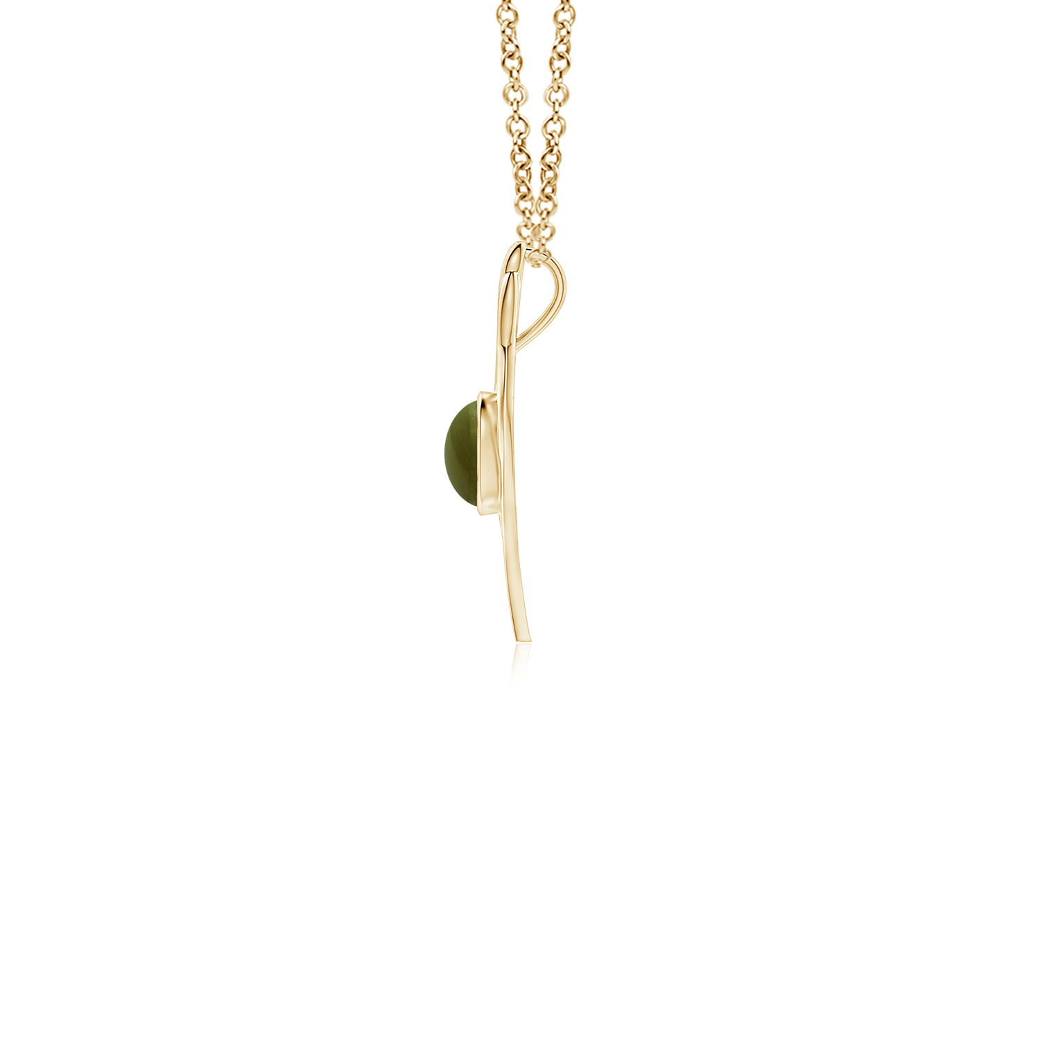 Cats Eye (Lahsuniya) Angel Wing Bypass Pendant