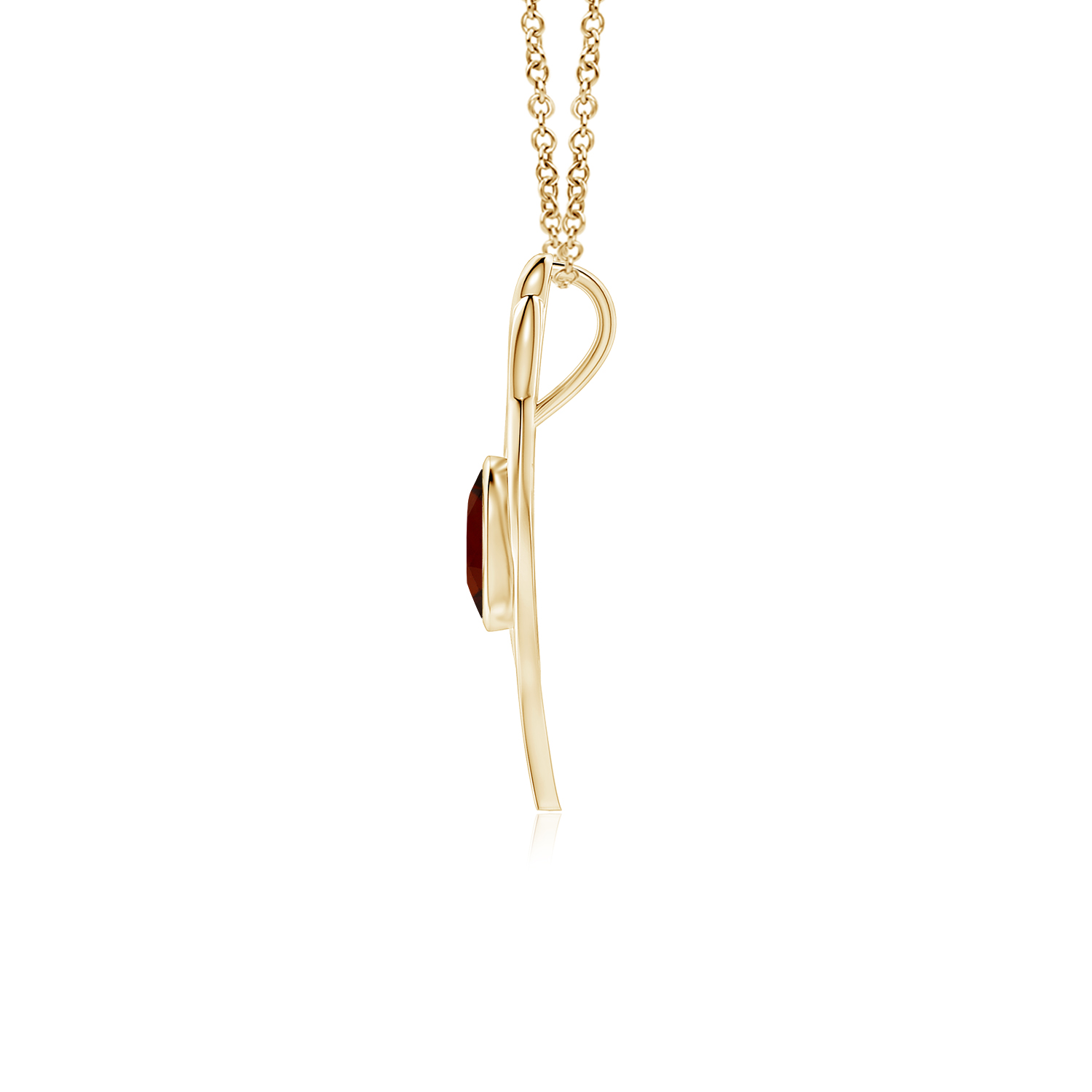 Hessonite (Gomed) Angel Wing Bypass Pendant