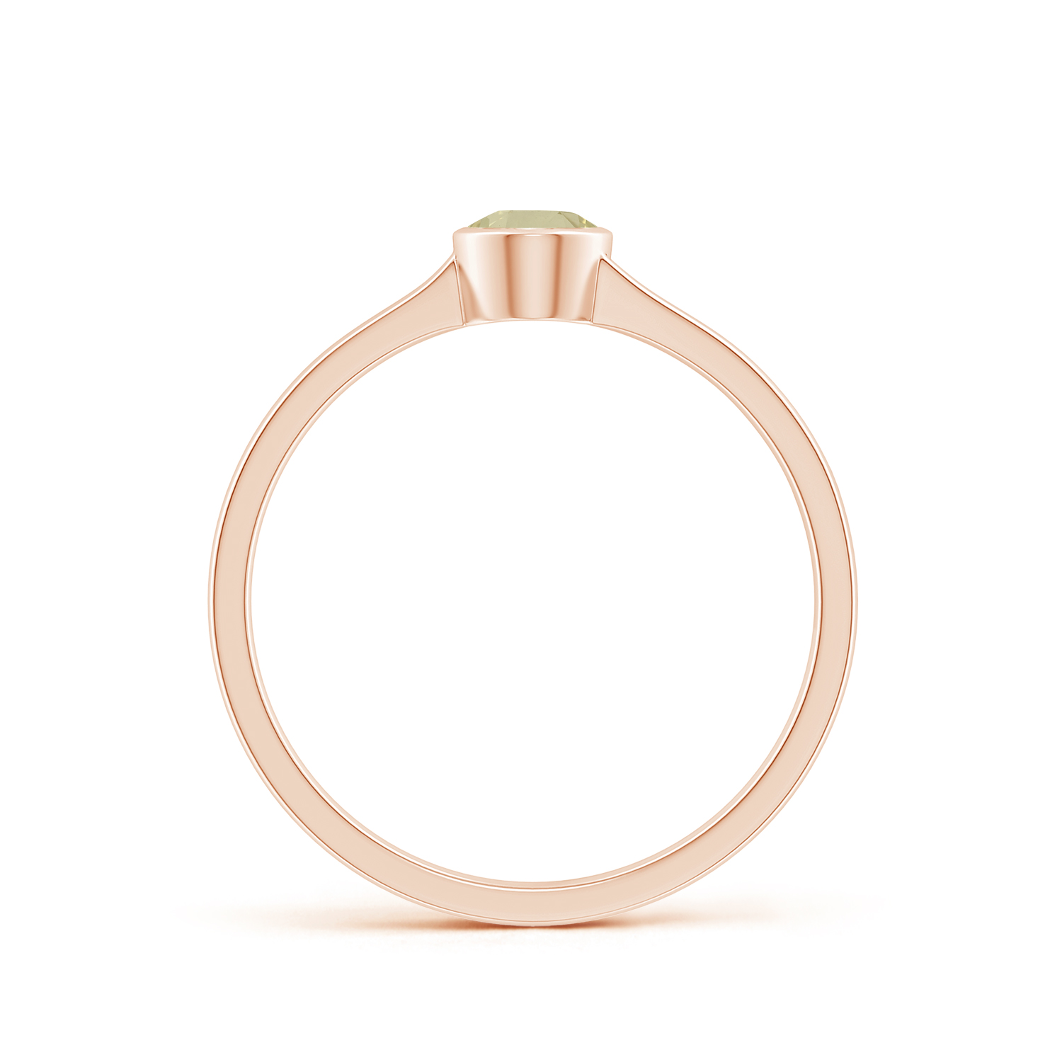 One Sided Split Shank Oval Yellow Sapphire (Pukhraj) Solitaire Ring