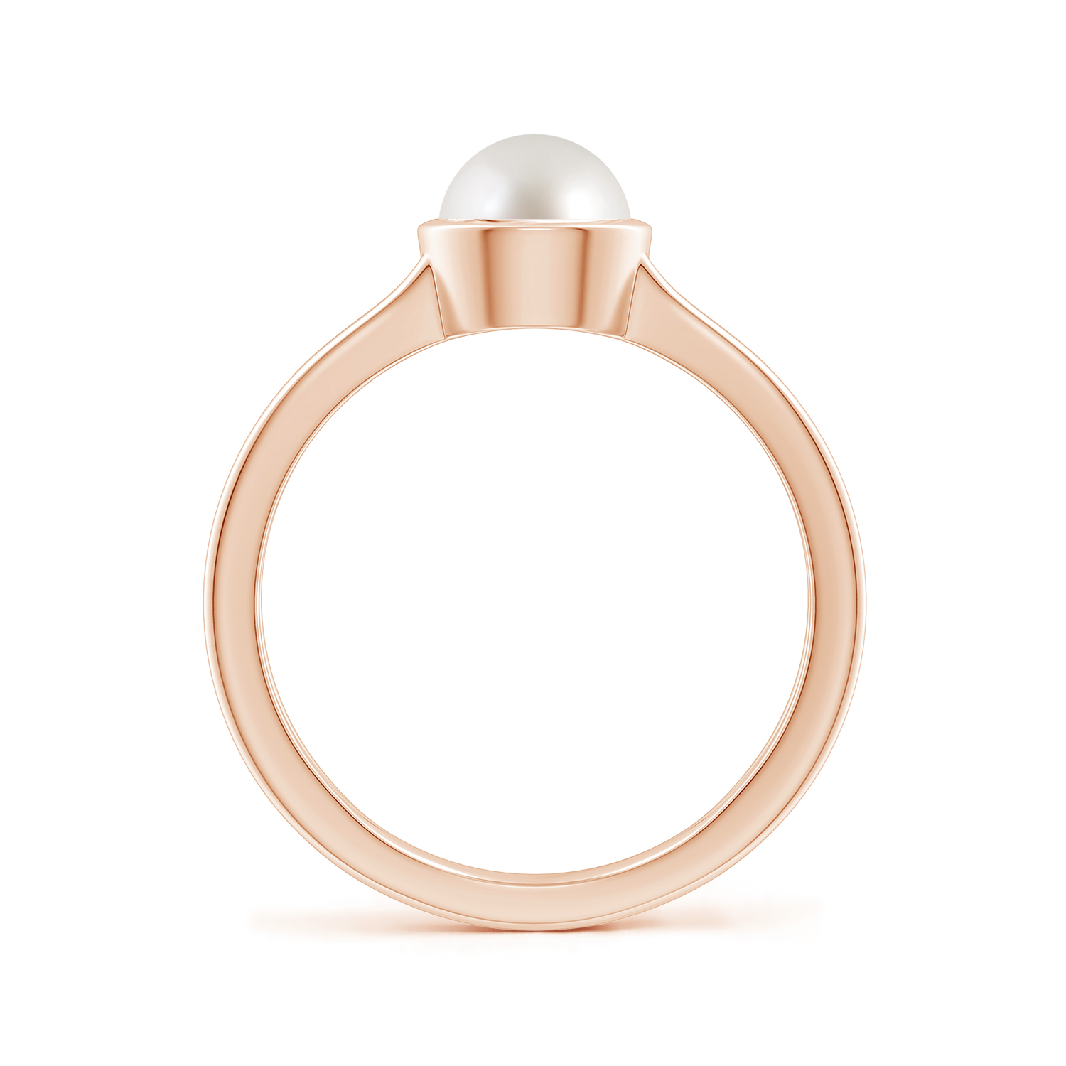 Solitaire Round Pearl (Moti) Triple Shank Ring