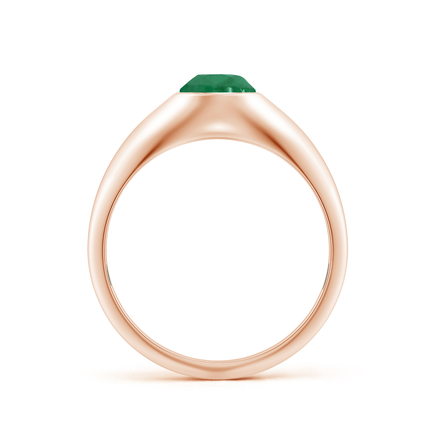 Oval Emerald (Panna) Signet Ring