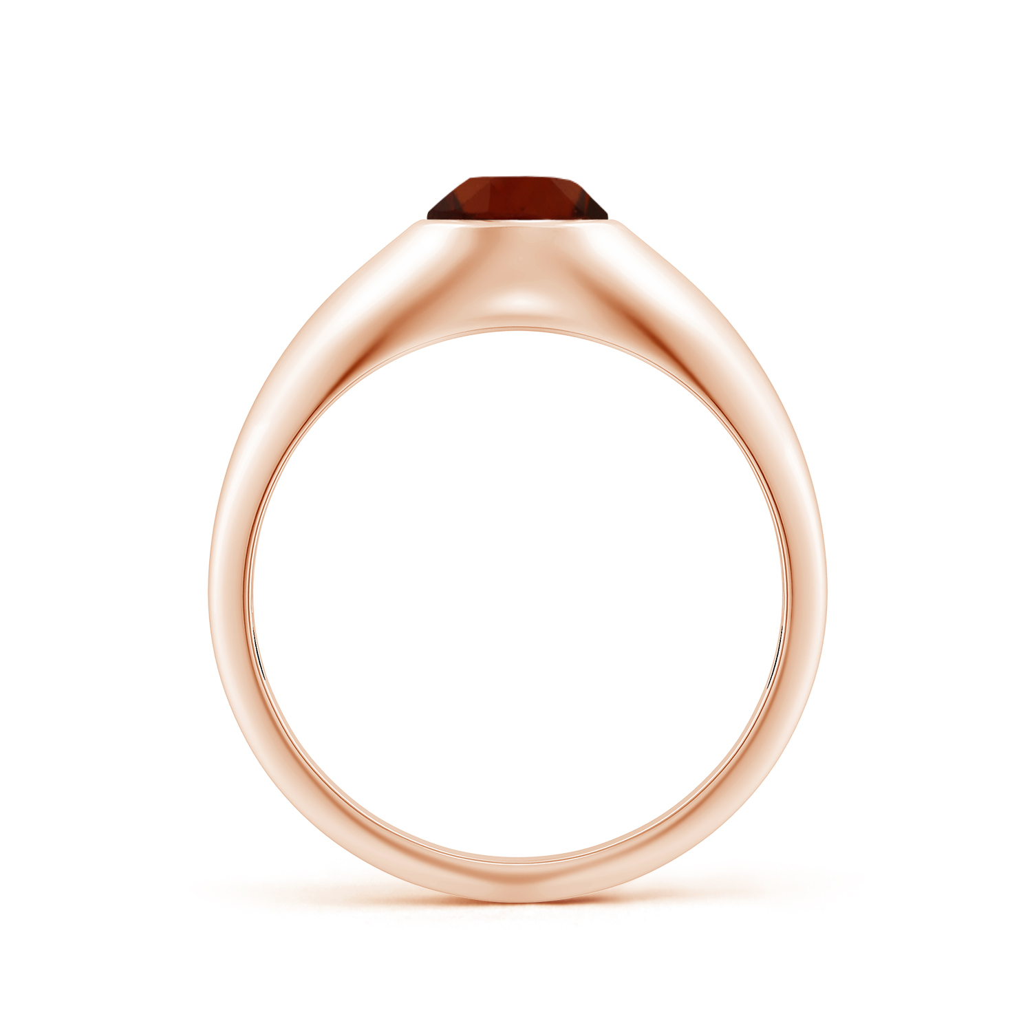 Oval Hessonite (Gomed) Signet Ring