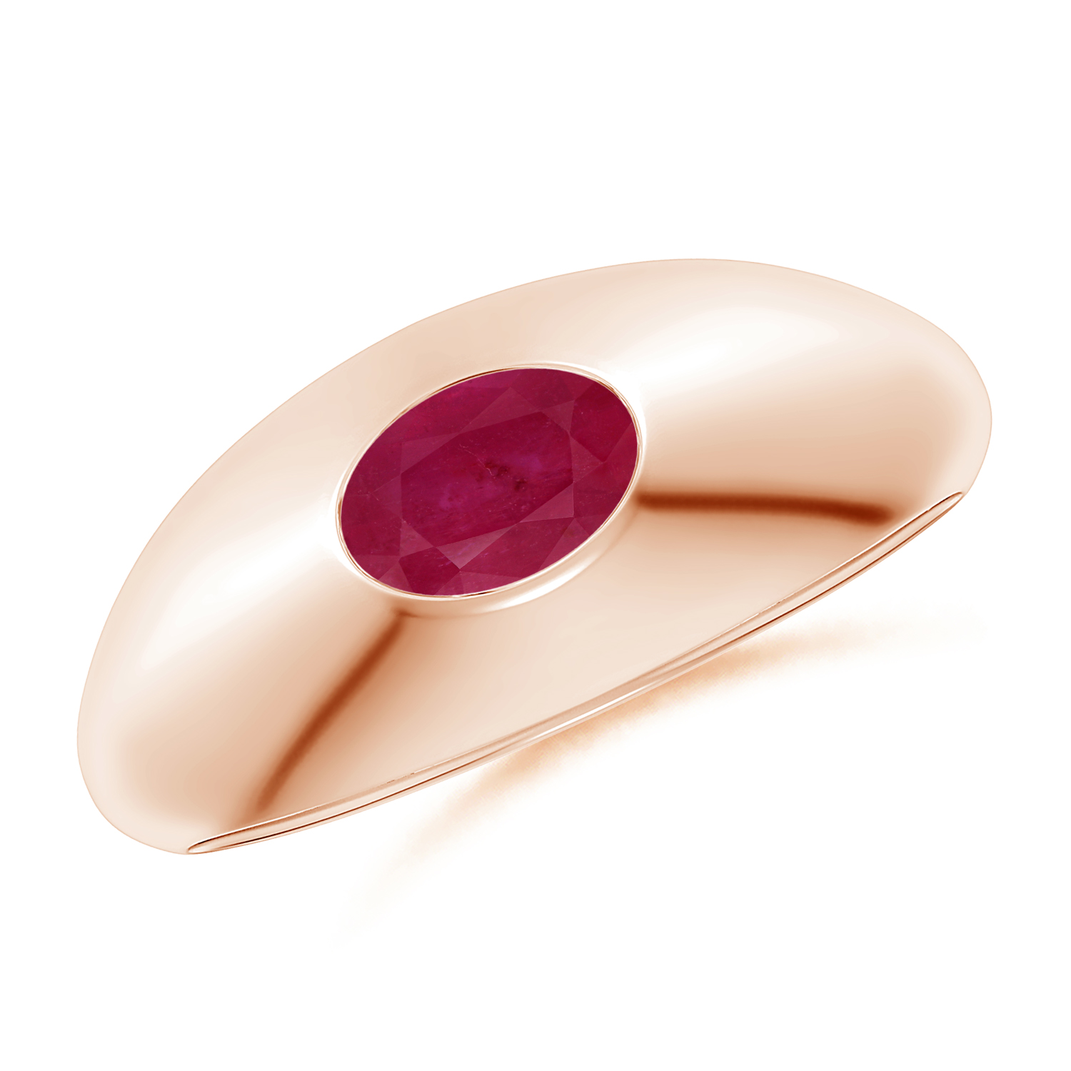 Oval Ruby (Manik) Signet Ring
