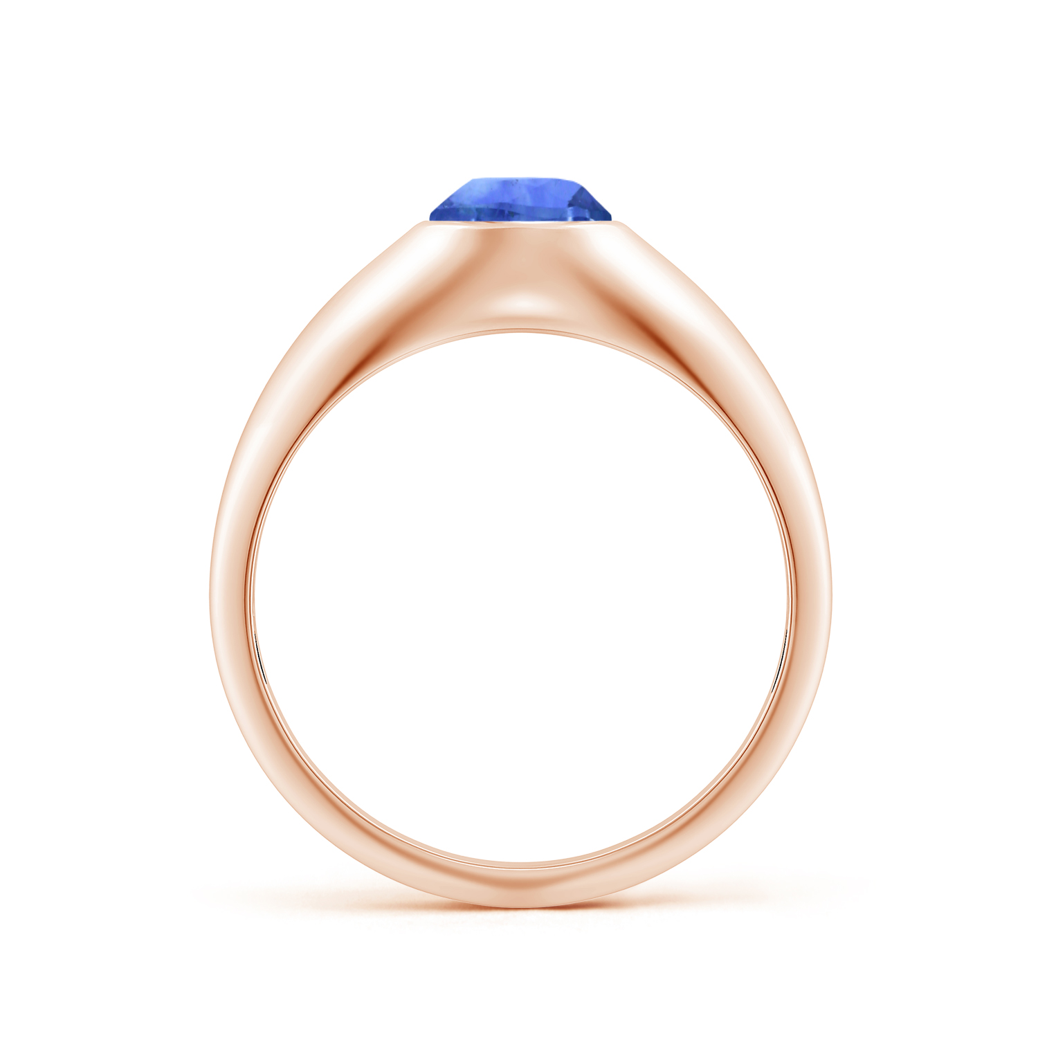 Oval Blue Sapphire (Neelam) Signet Ring