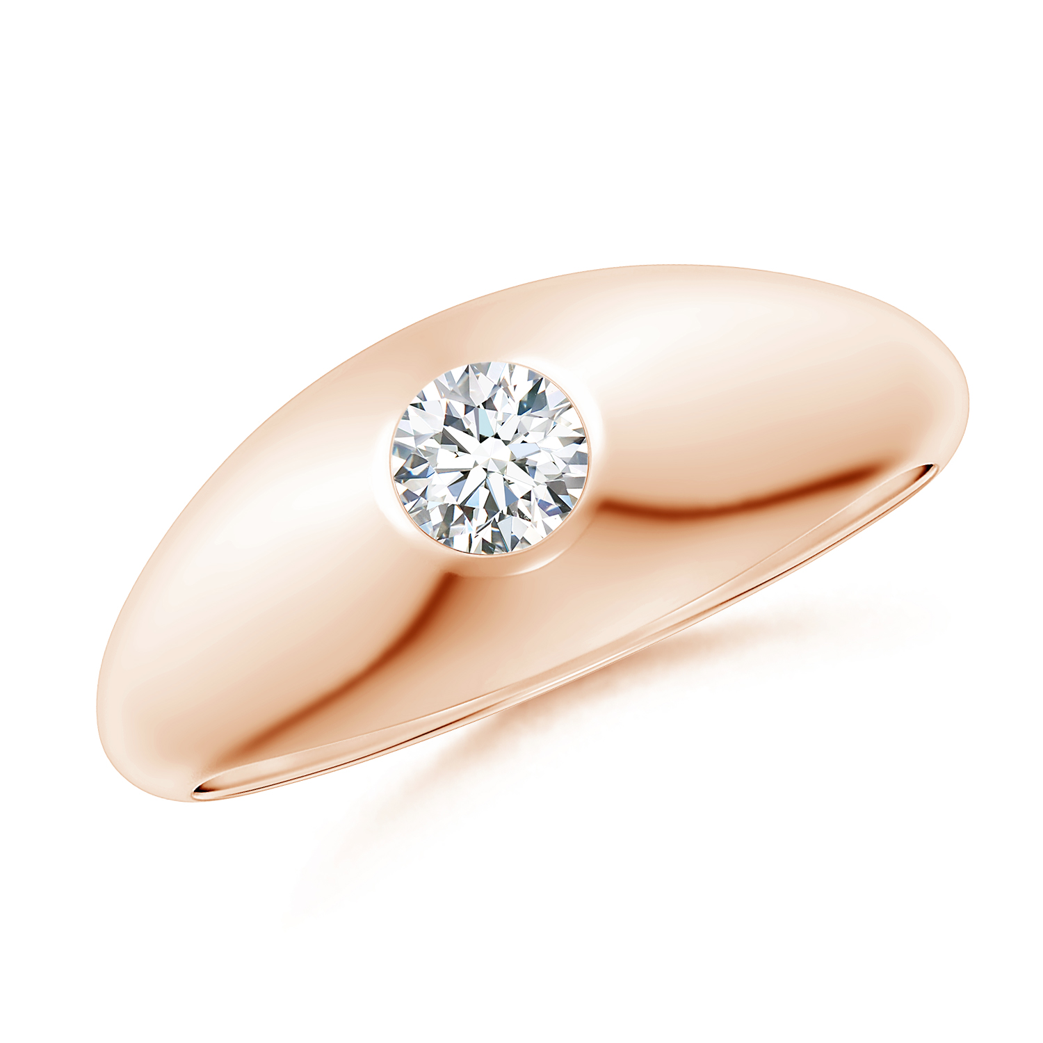 Round Diamond (Heera) Signet Ring