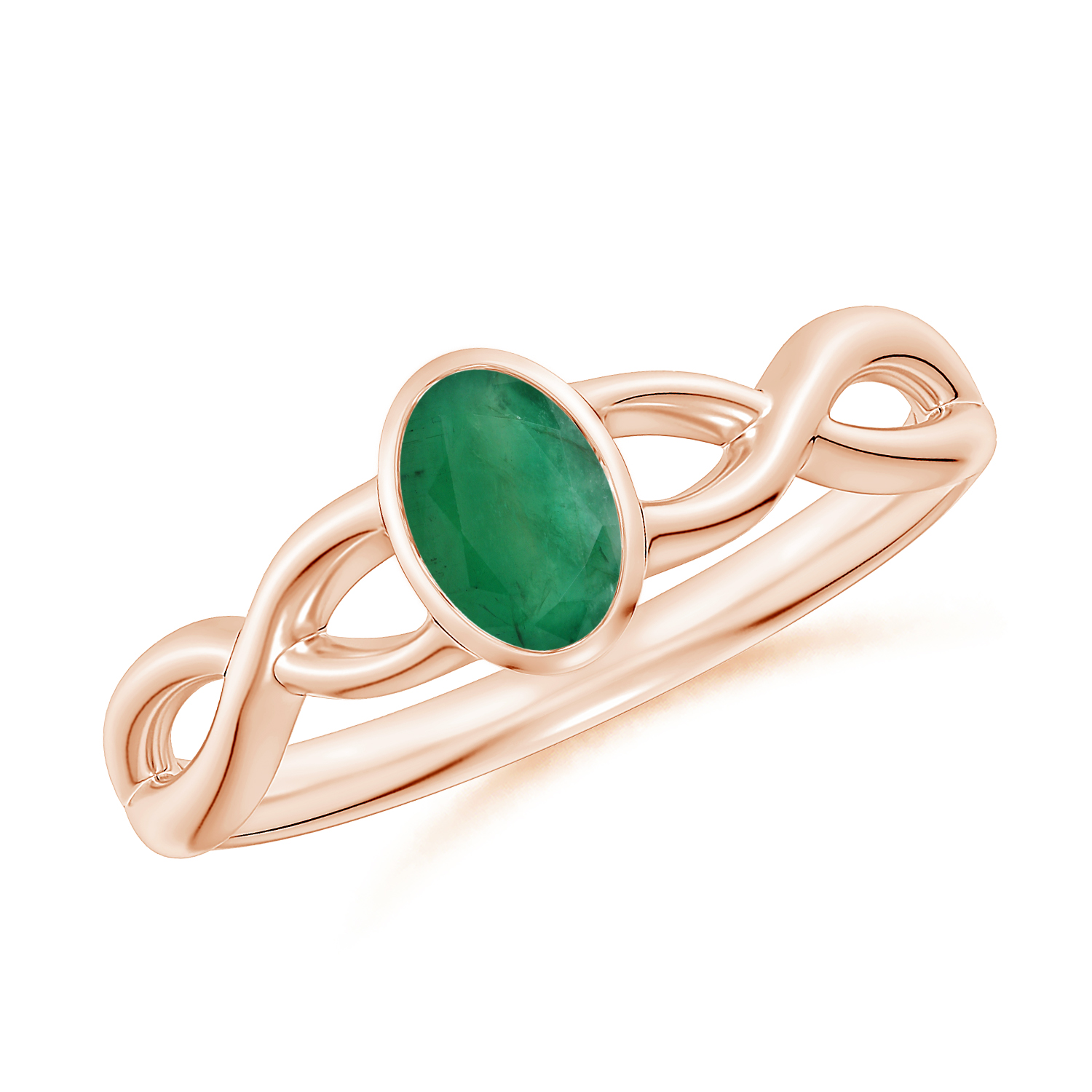 Claw-Set Oval Emerald (Panna) Solitaire Ring