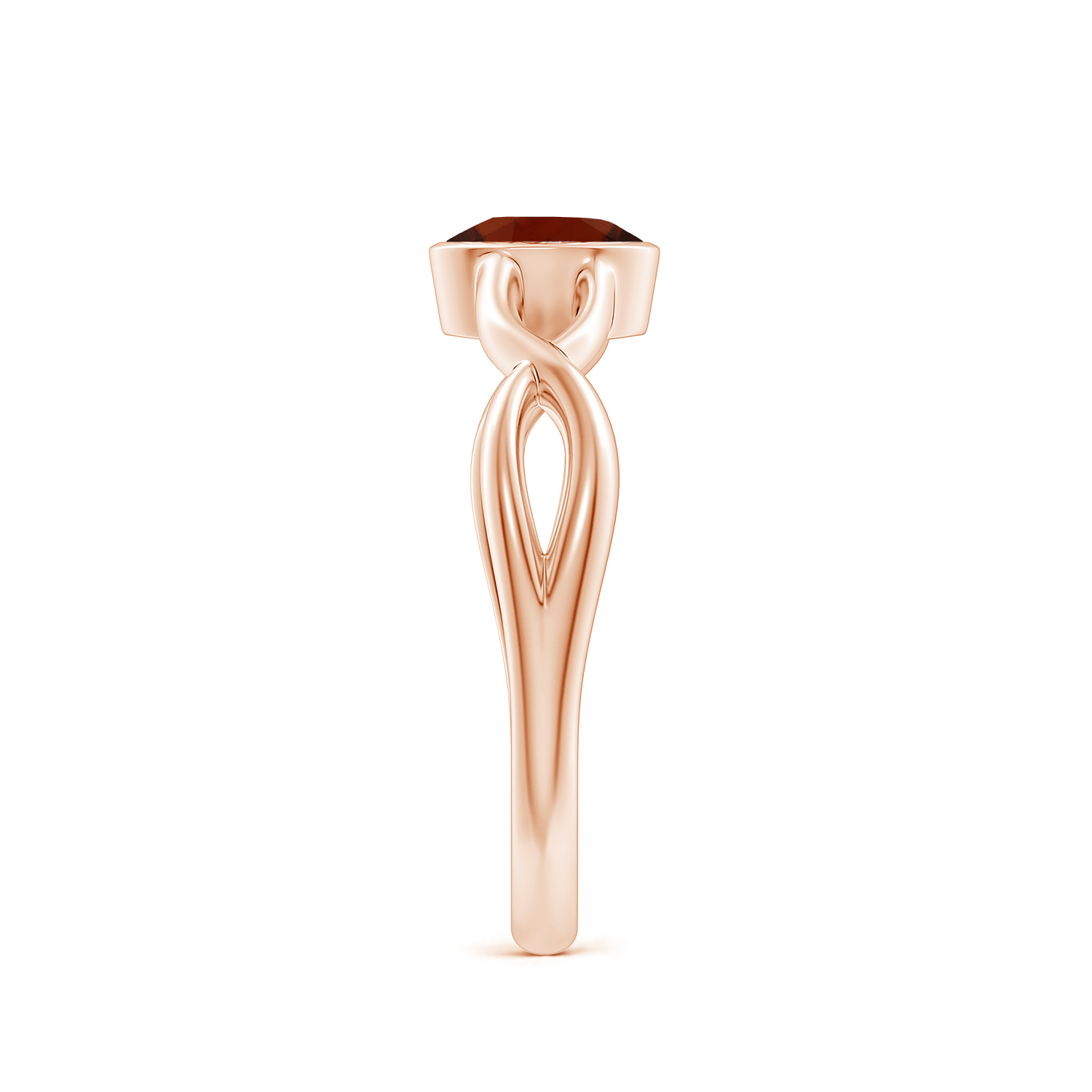 Claw-Set Oval Hessonite (Gomed) Solitaire Ring