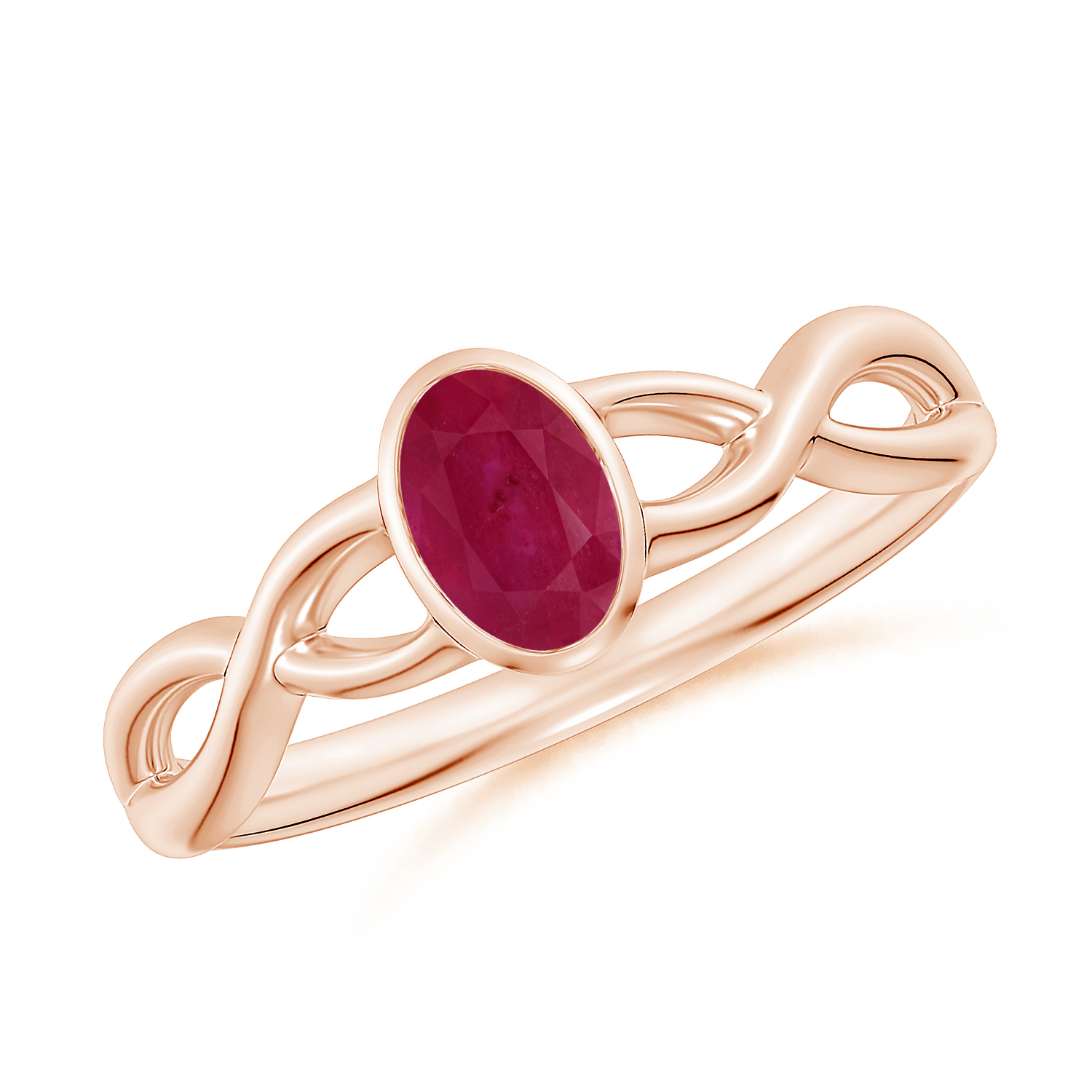 Claw-Set Oval Ruby (Manik) Solitaire Ring