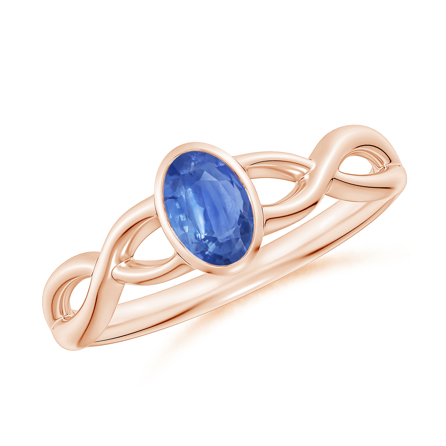 Claw-Set Oval Blue Sapphire (Neelam) Solitaire Ring