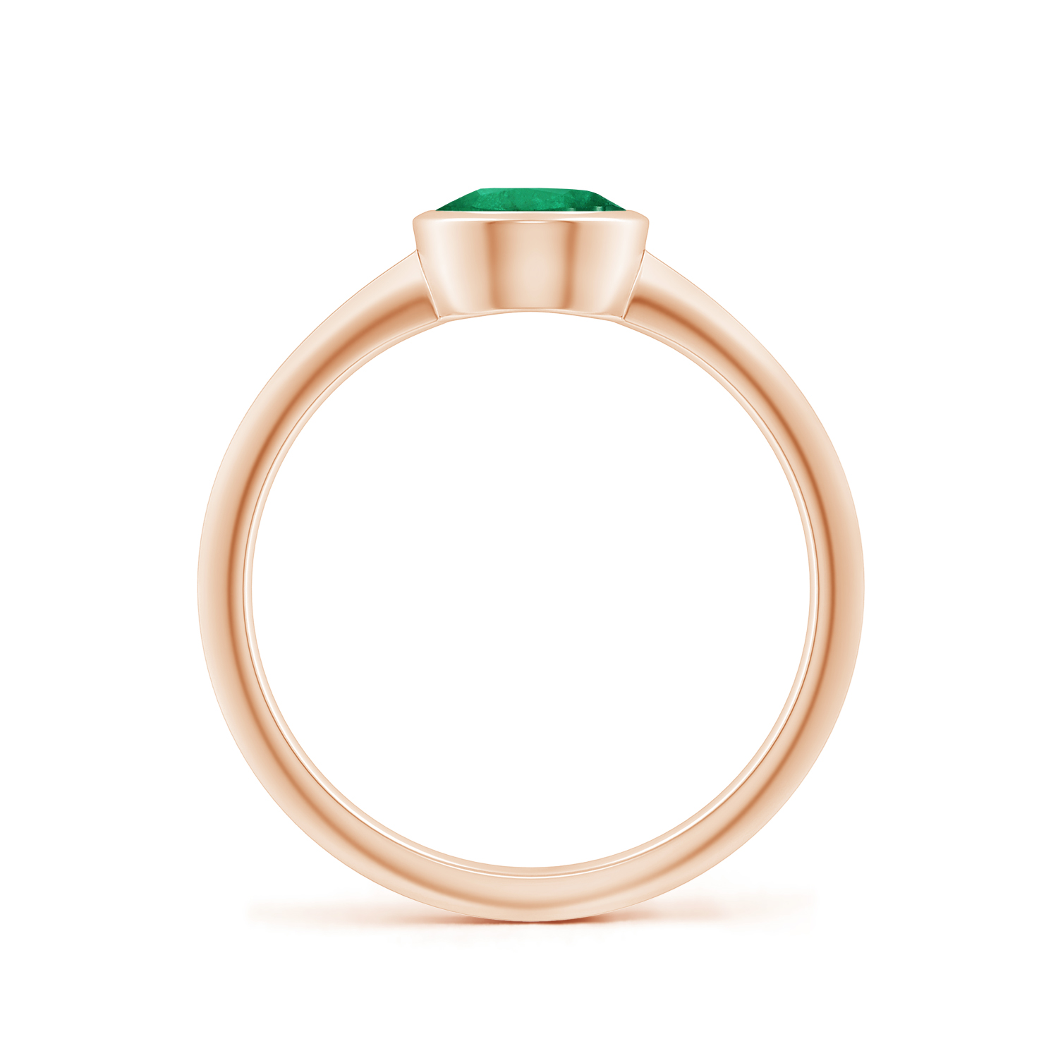 Prong-Set Oval Emerald (Panna) Solitaire Ring