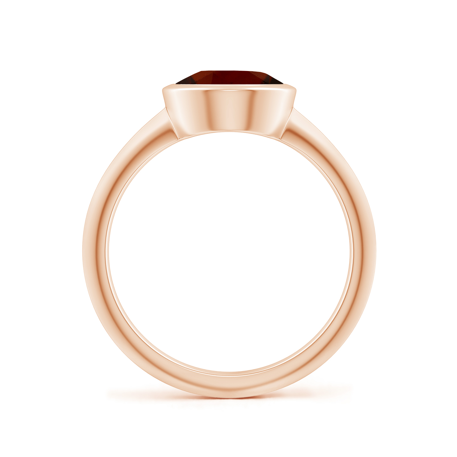 Prong-Set Oval Hessonite (Gomed) Solitaire Ring