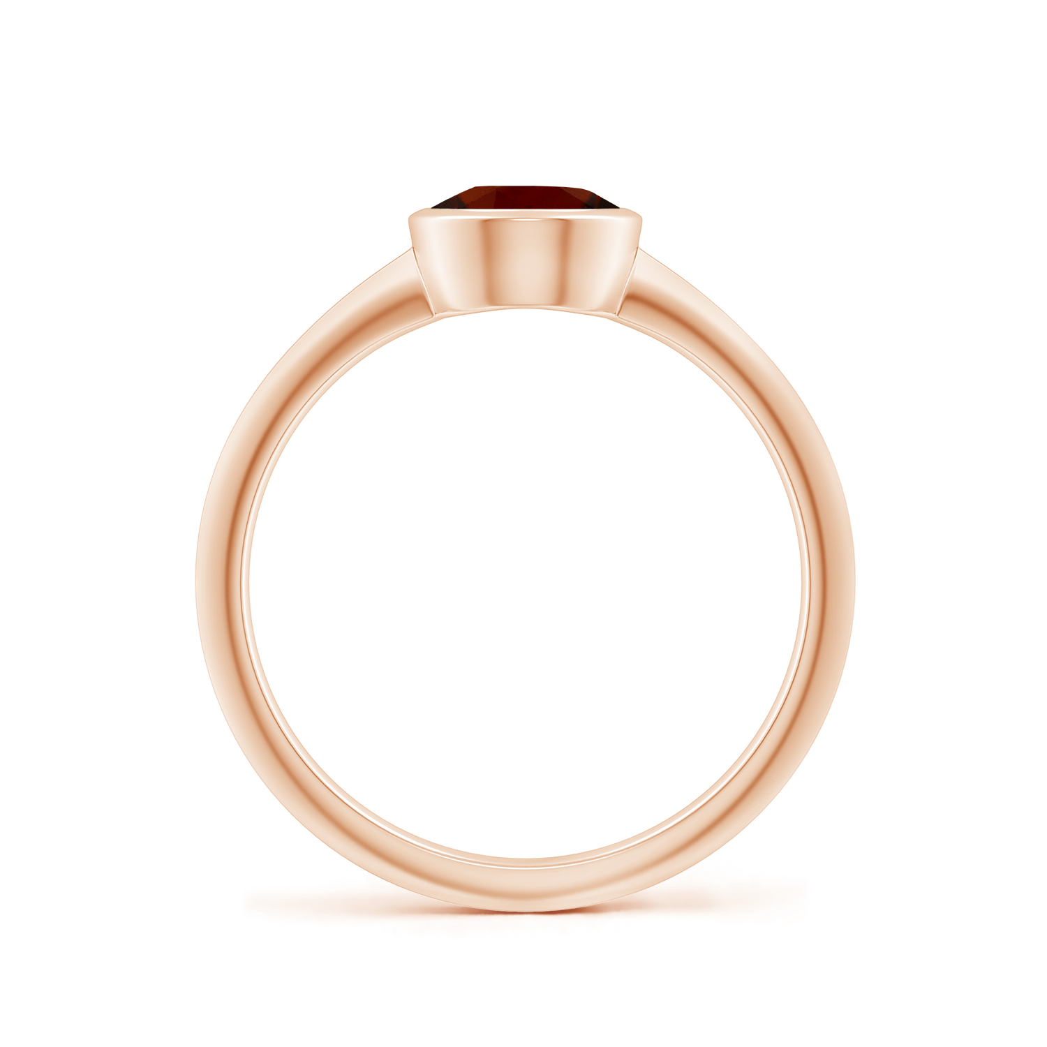 Prong-Set Oval Hessonite (Gomed) Solitaire Ring